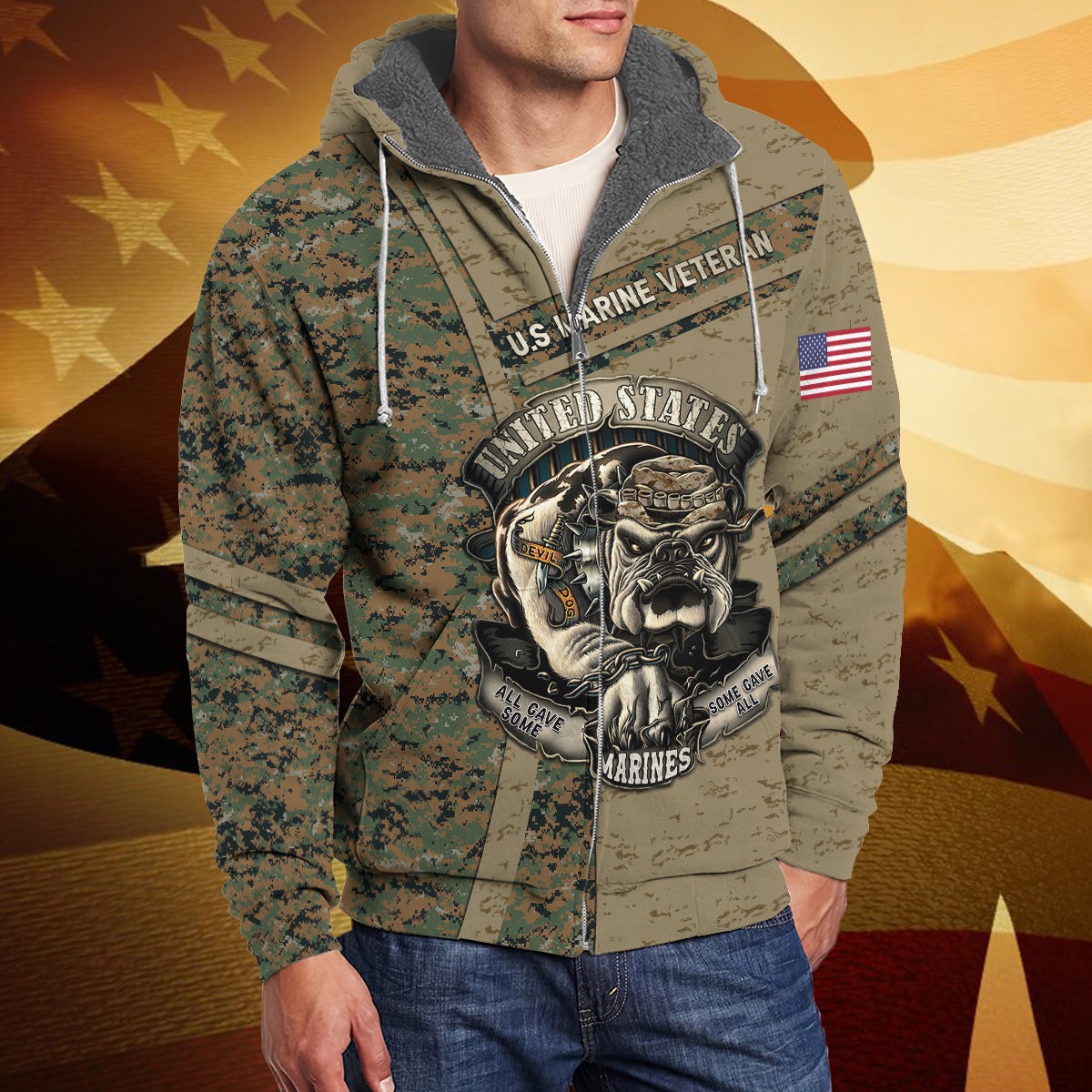 all-gave-some-marines-some-gave-all-3d-fleece-zipper