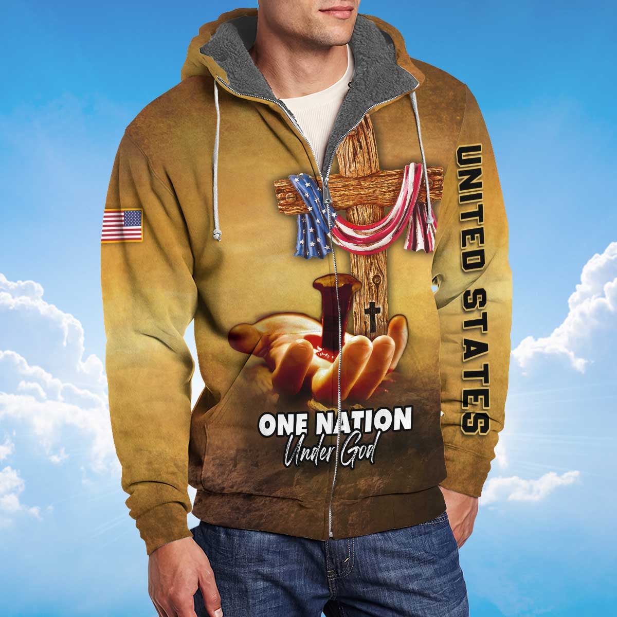 america-under-god-nailed-in-hand-fleece-zipper