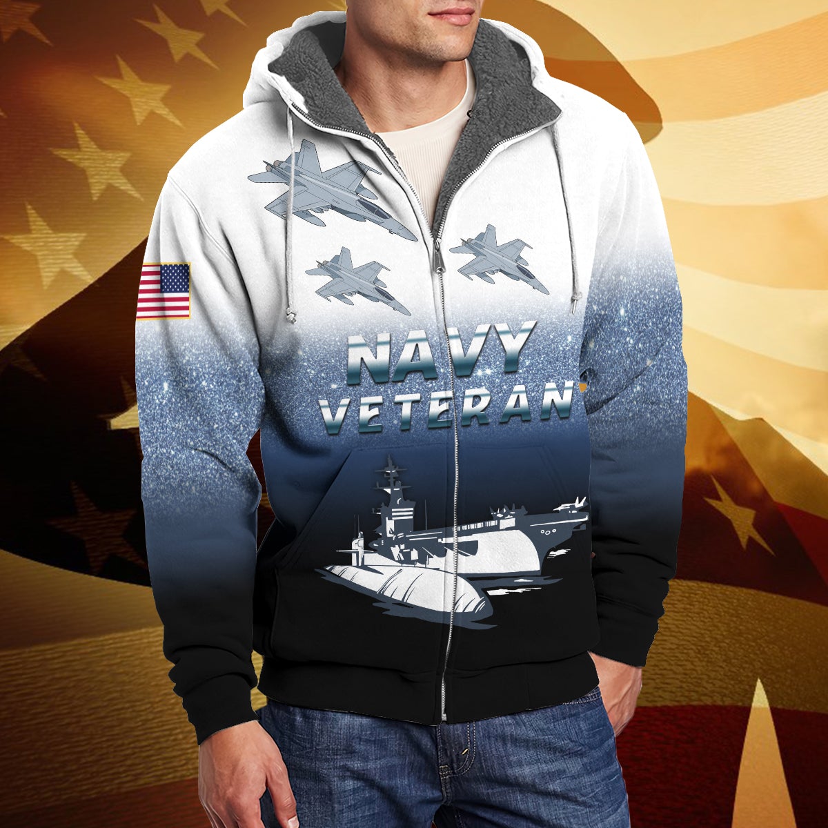 all-gave-some-some-gave-all-3d-fleece-zipper-navy-veteran-gift