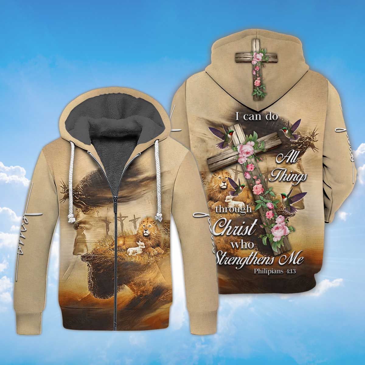 all-things-through-christ-fleece-zipper-god-jesus-fleece-zipper