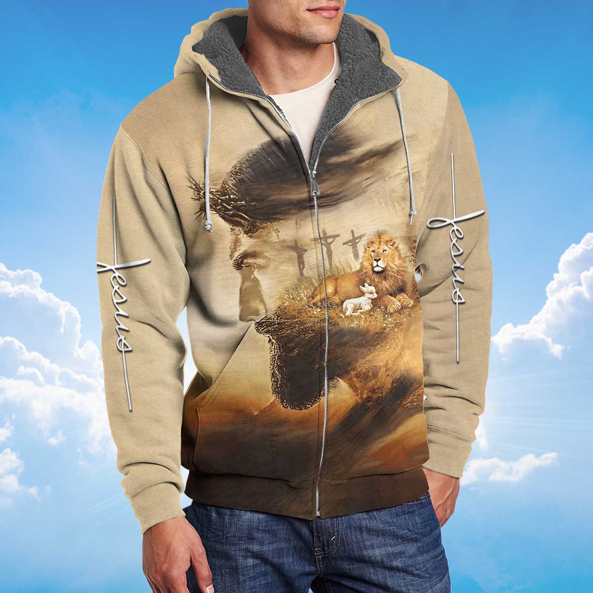 all-things-through-christ-fleece-zipper-god-jesus-fleece-zipper