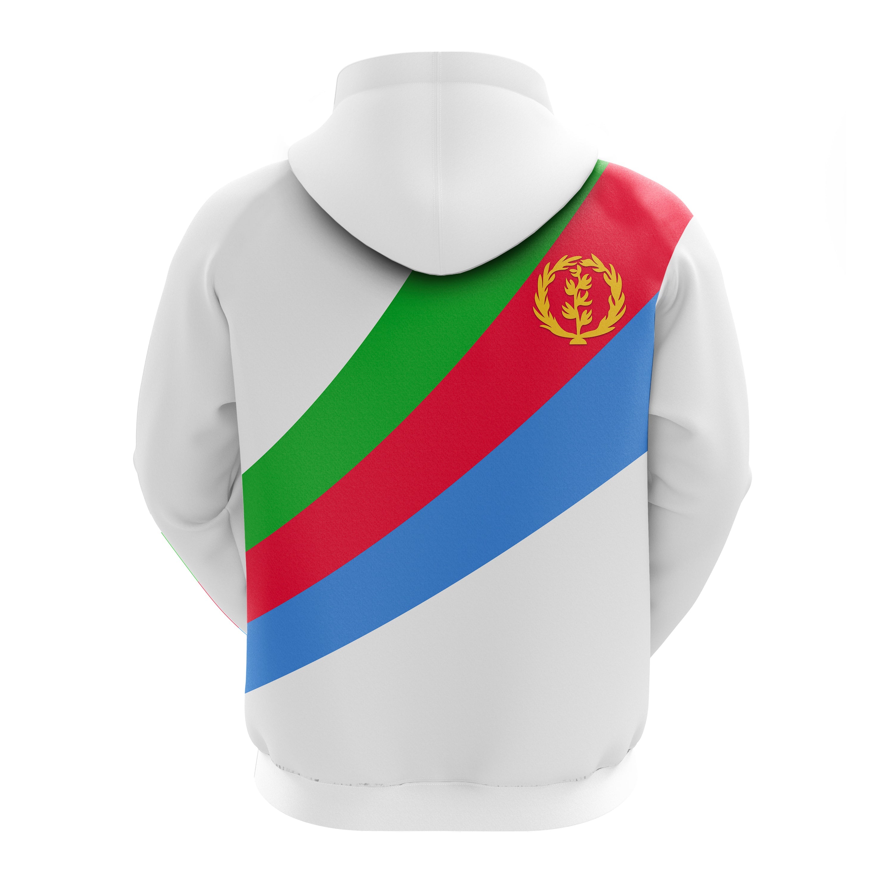 (Custom Personalised) Eritrea Hoodie Style Flag White LT13