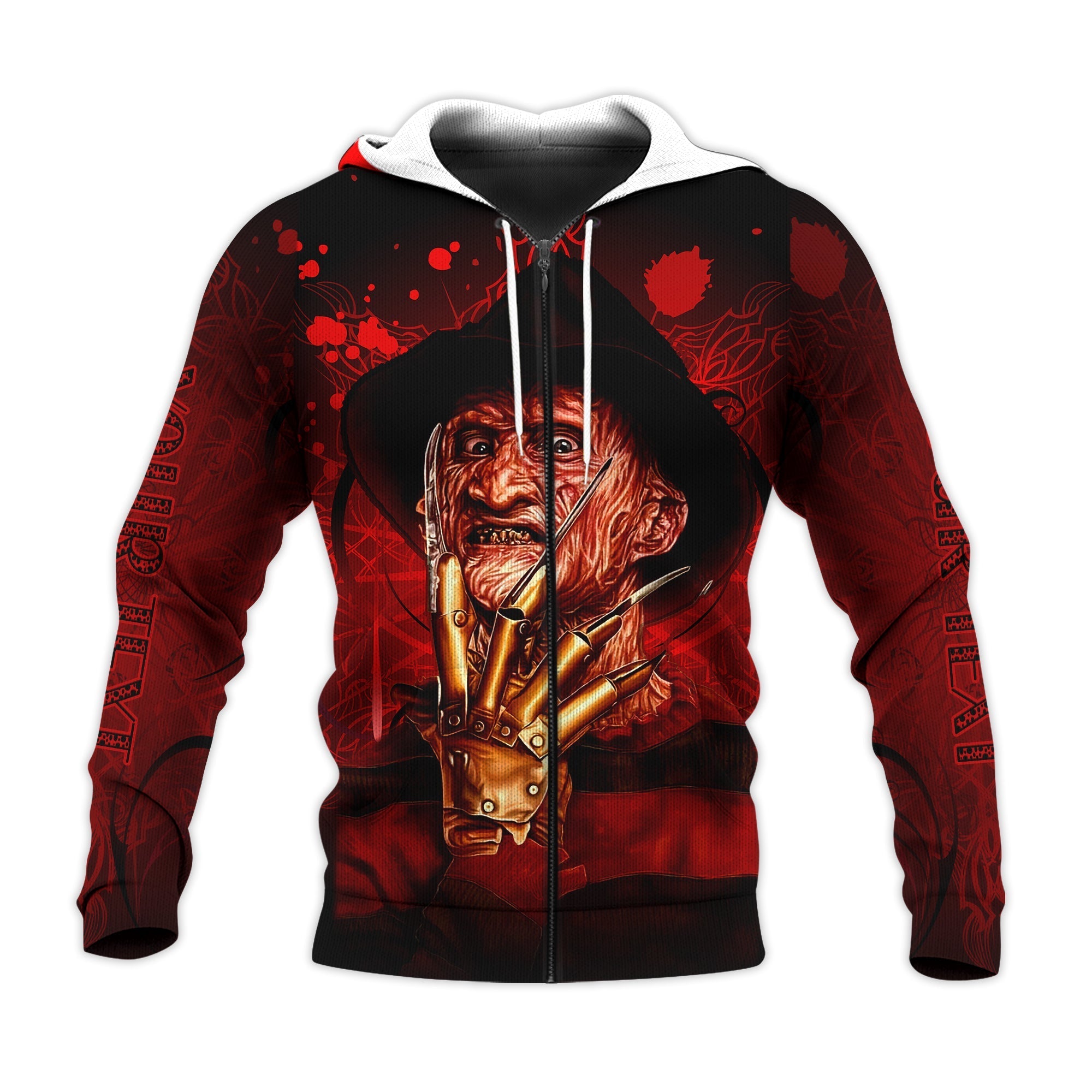 custom-personalised-happy-halloween-hoodie-scare-freddy-back