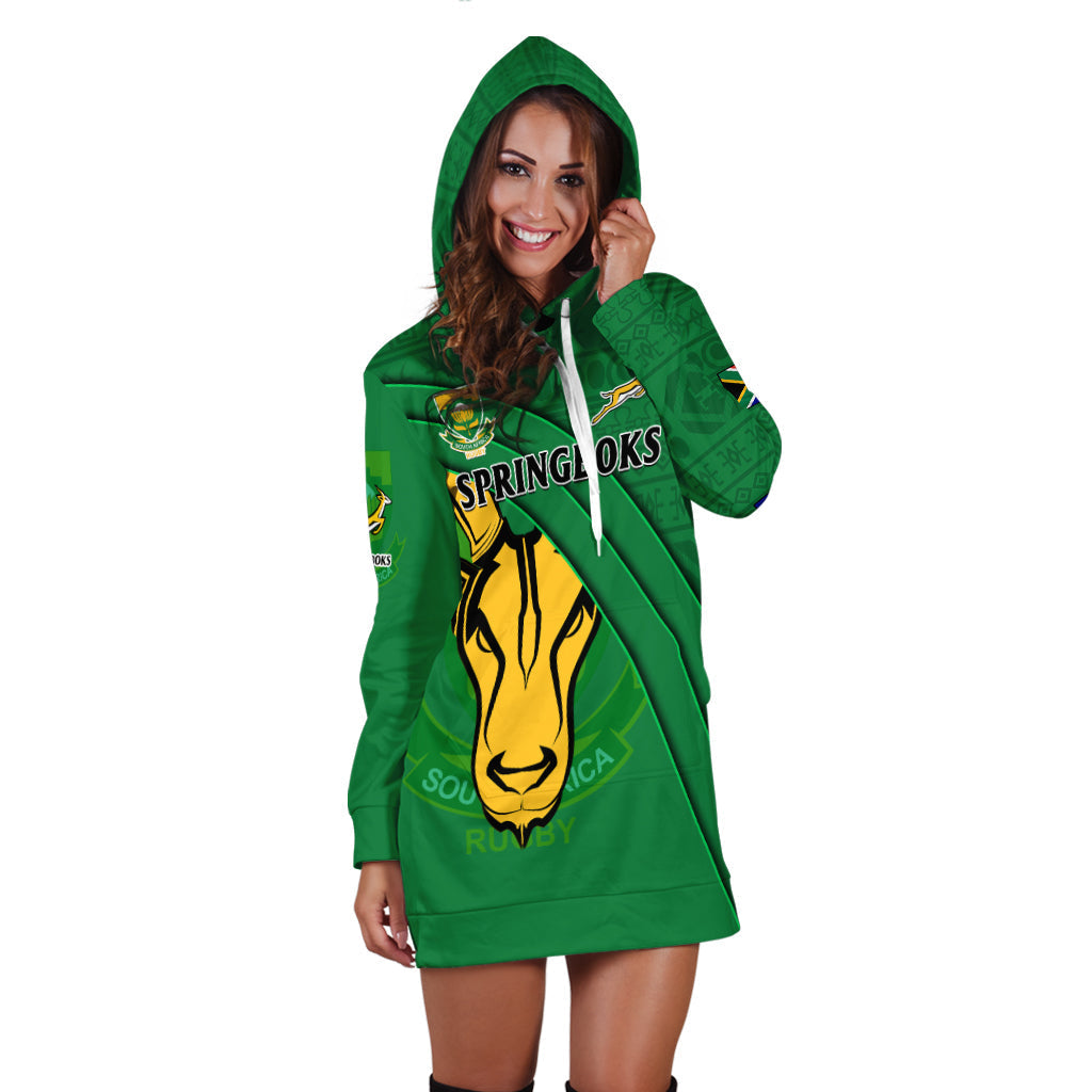 custom-text-and-number-south-africa-rugby-hoodie-dress-bokke-springbok-with-african-pattern-stronger-together