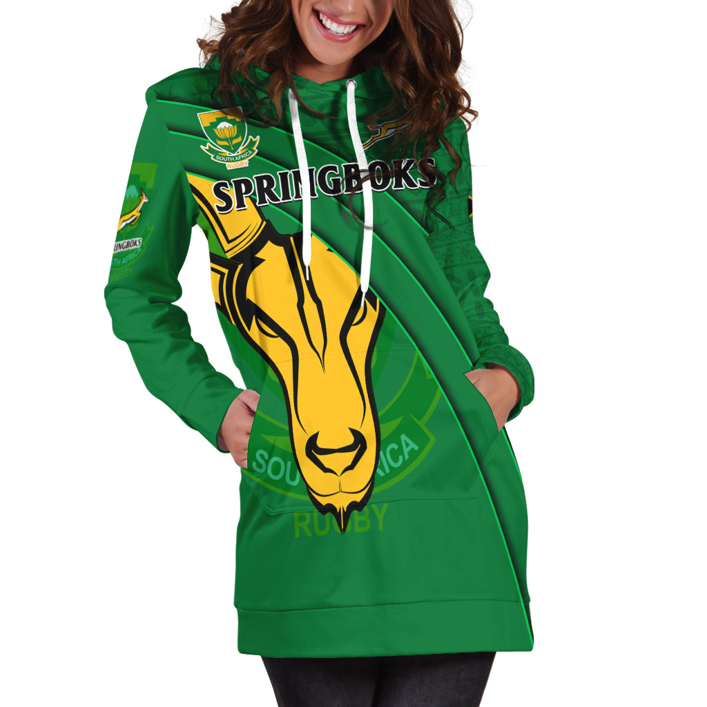 custom-text-and-number-south-africa-rugby-hoodie-dress-bokke-springbok-with-african-pattern-stronger-together