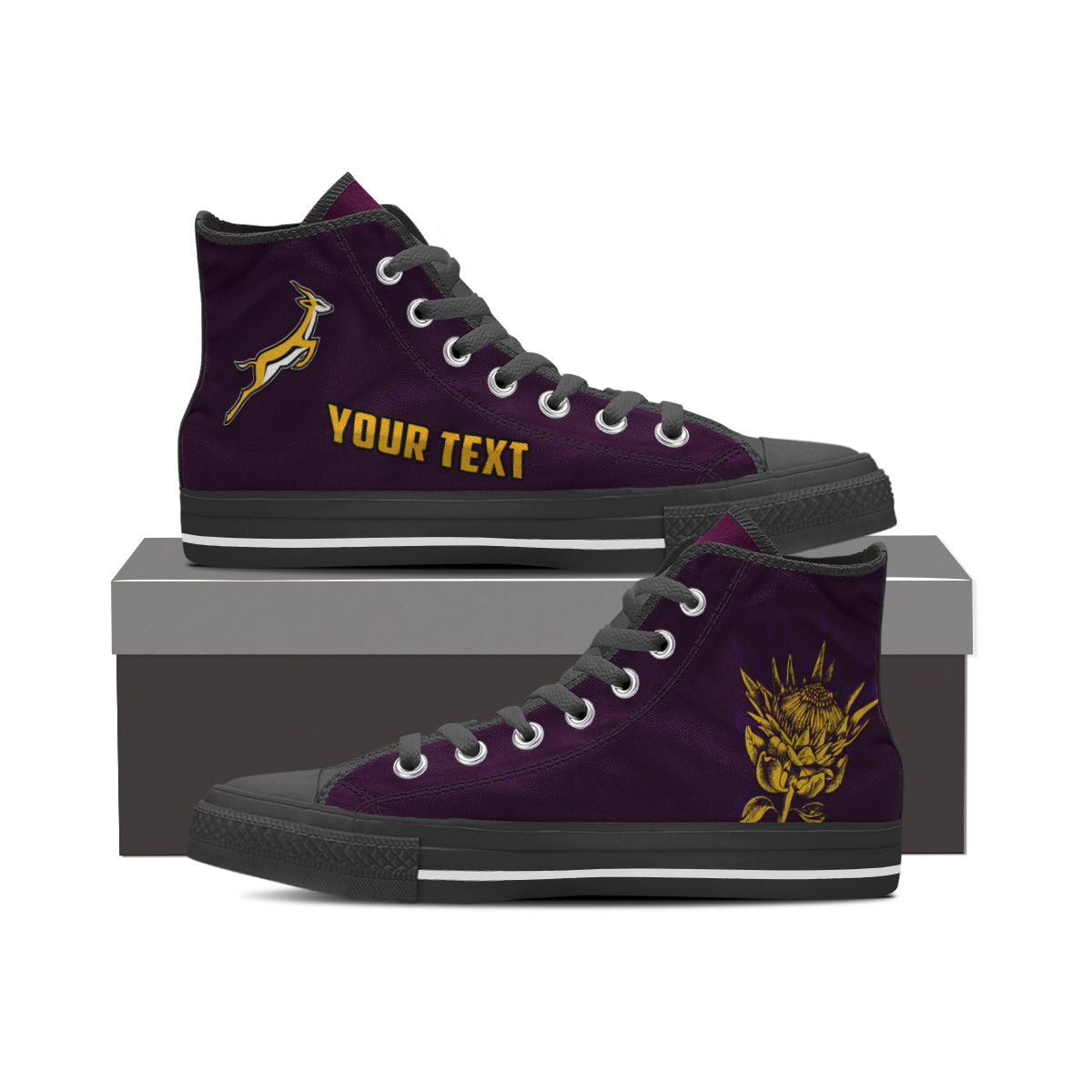 custom-personalised-south-africa-rugby-high-top-shoes-proudly-springboks-cartoon-bokke-african-pattern-purple