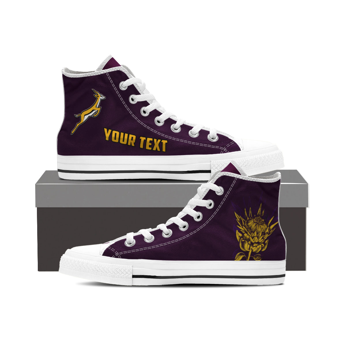 custom-personalised-south-africa-rugby-high-top-shoes-proudly-springboks-cartoon-bokke-african-pattern-purple