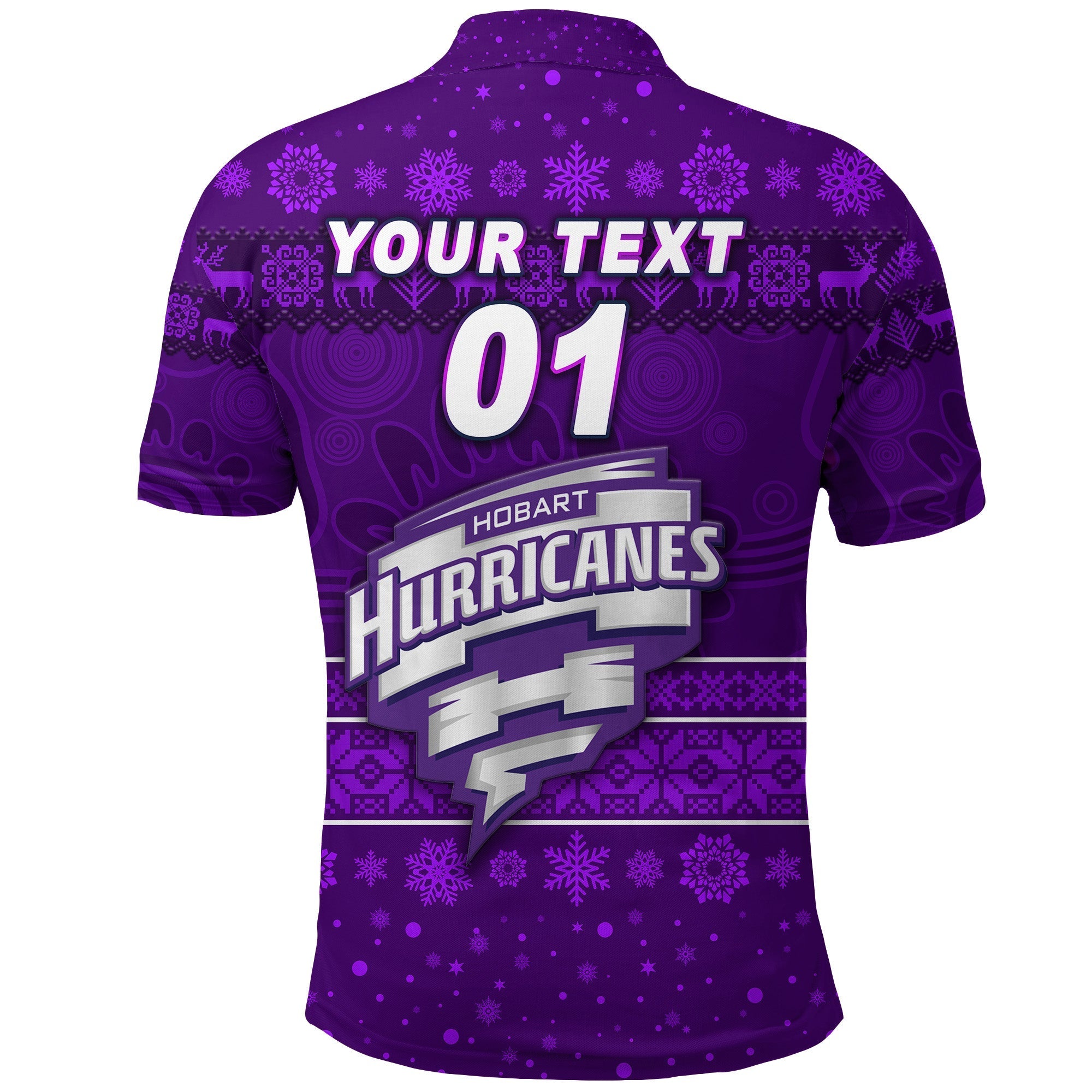 custom-personalised-hobart-hurricanes-polo-shirt-christmas-simple-style