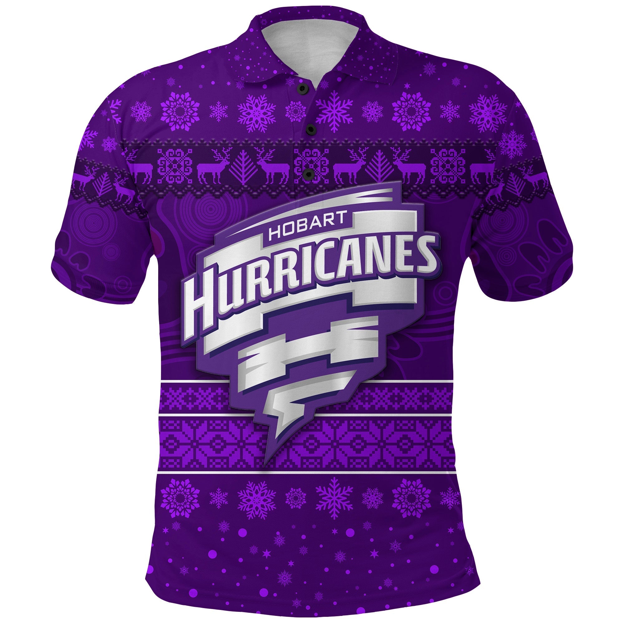 custom-personalised-hobart-hurricanes-polo-shirt-christmas-simple-style