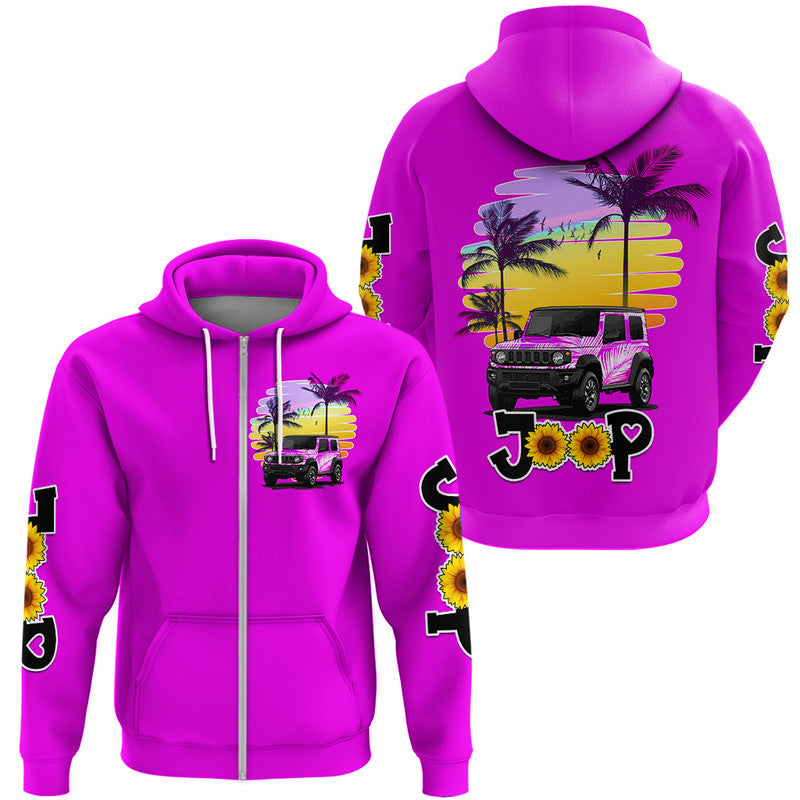 jeep-girl-hoodie-beach-sunset-pink-jeep