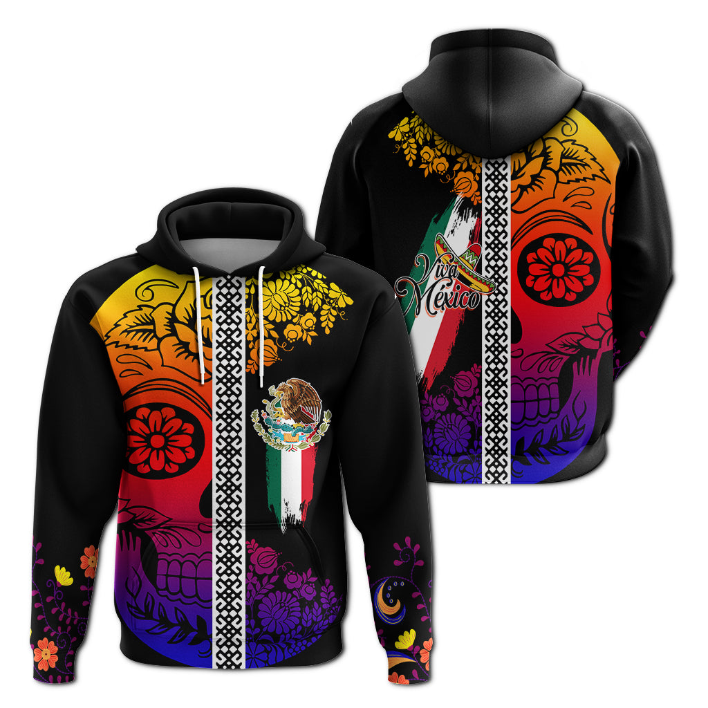 Mexico Hoodie Da de Muertos Sugar Skull Viva Mexico