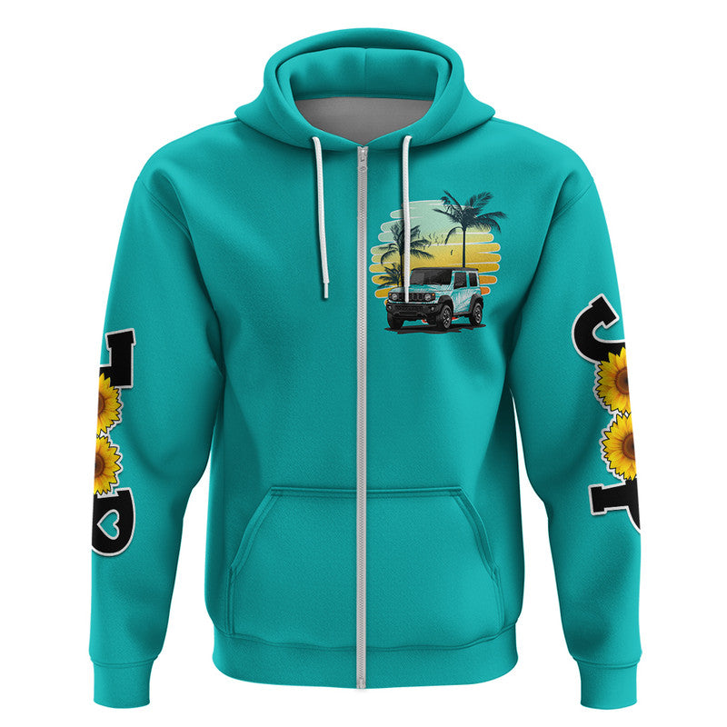 jeep-girl-hoodie-beach-sunset-turquoise-jeep