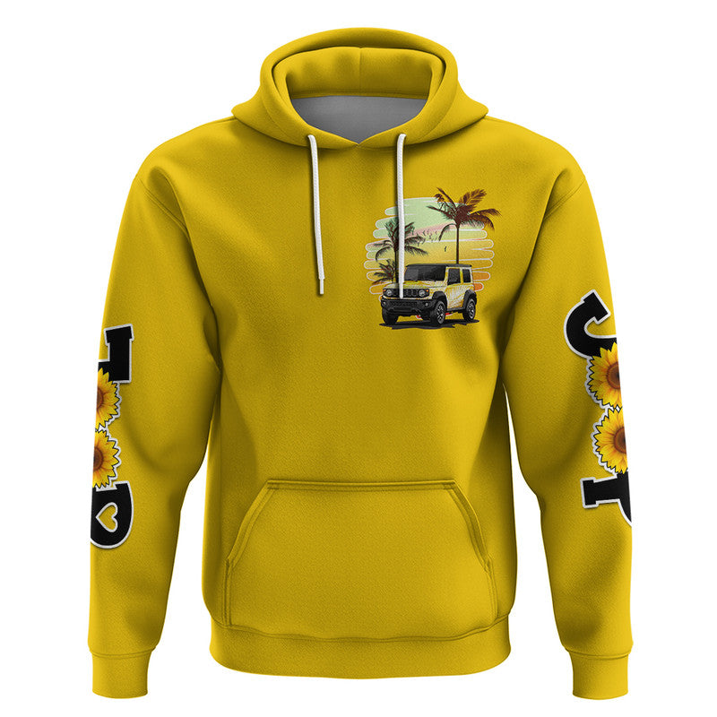 jeep-girl-hoodie-beach-sunset-yellow-jeep