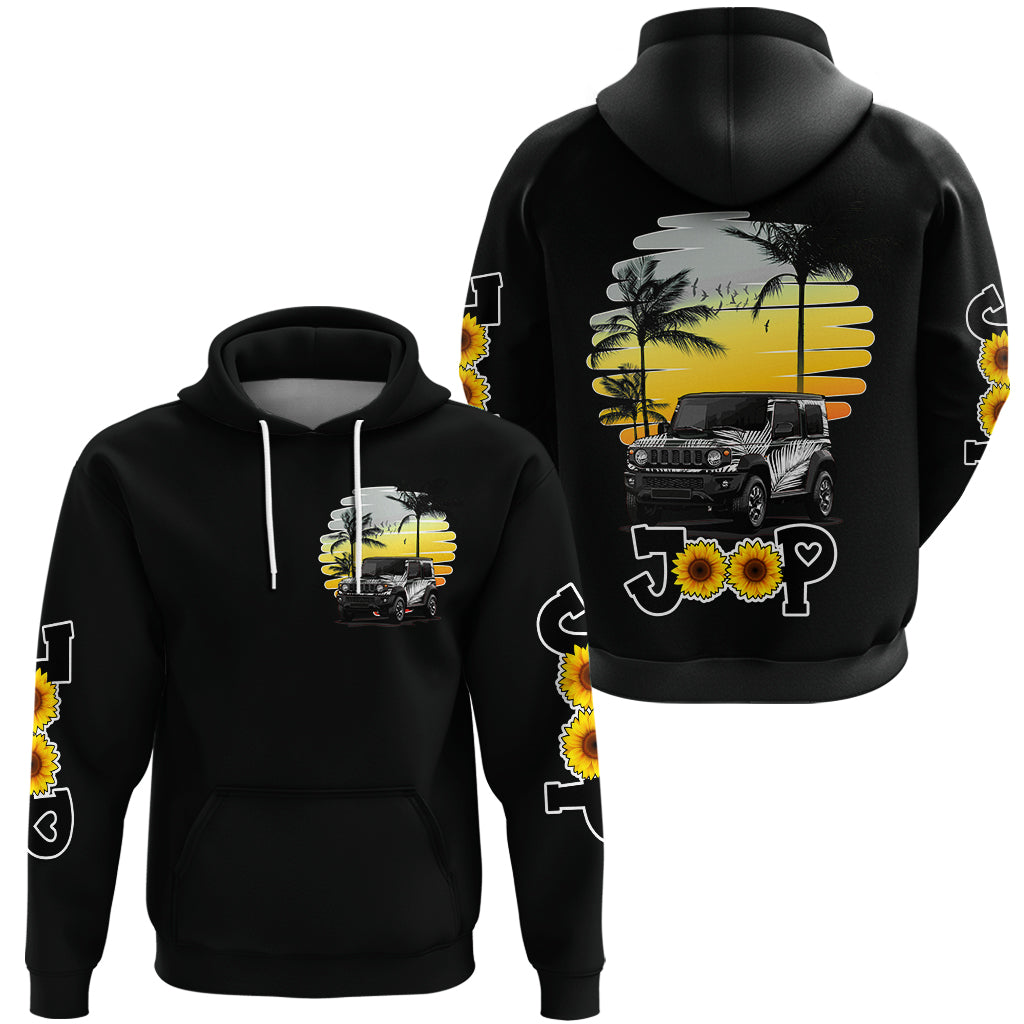 Jeep Girl Hoodie Beach Sunset Jeep LT9