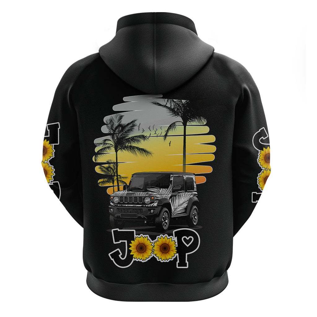 Jeep Girl Hoodie Beach Sunset Jeep LT9