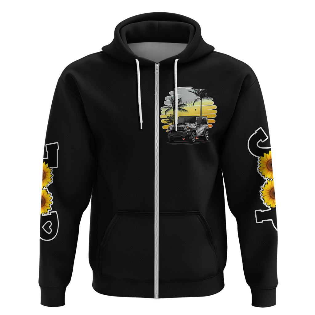 Jeep Girl Hoodie Beach Sunset Jeep LT9