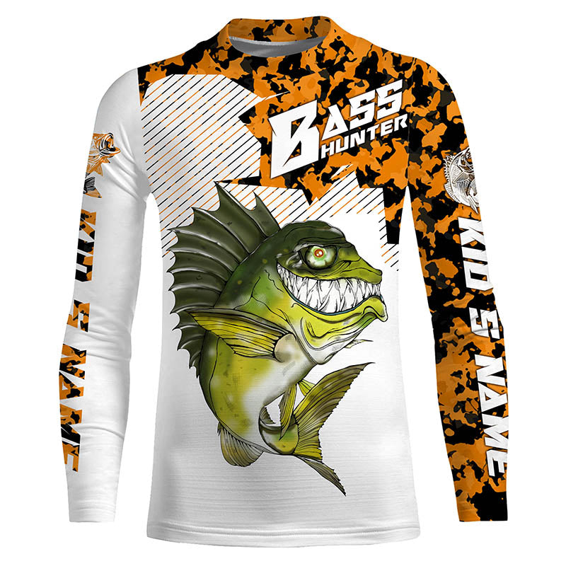 angry-bass-custom-long-sleeve-fishing-shirts-bass-hunter-fishing-jerseys-orange-camo-halloween-fishing-long-sleeve-shirts