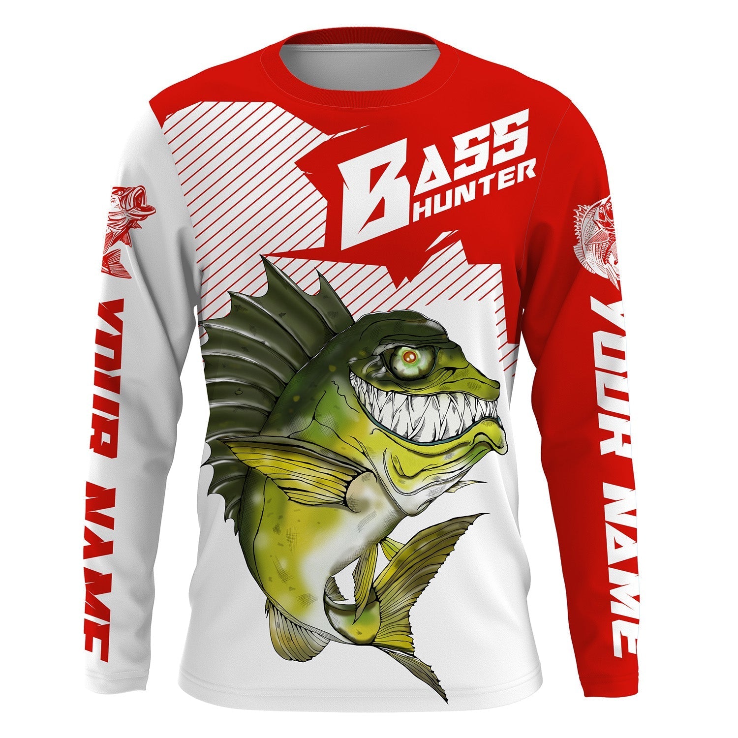 angry-largemouth-bass-custom-long-sleeve-fishing-shirts-bass-hunter-fishing-jerseys-red-fishing-long-sleeve-shirts