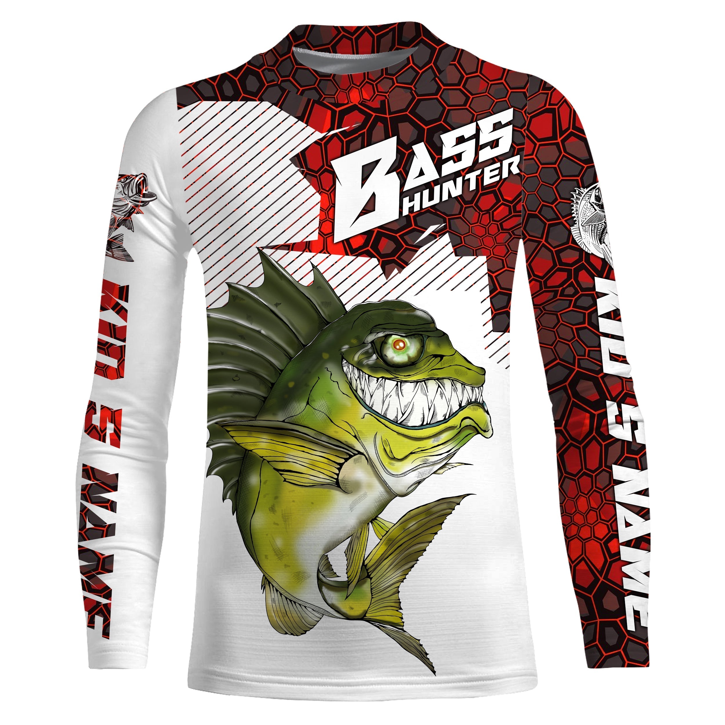 angry-largemouth-bass-custom-long-sleeve-fishing-shirts-bass-hunter-fishing-jerseys-red-camo-fishing-long-sleeve-shirts