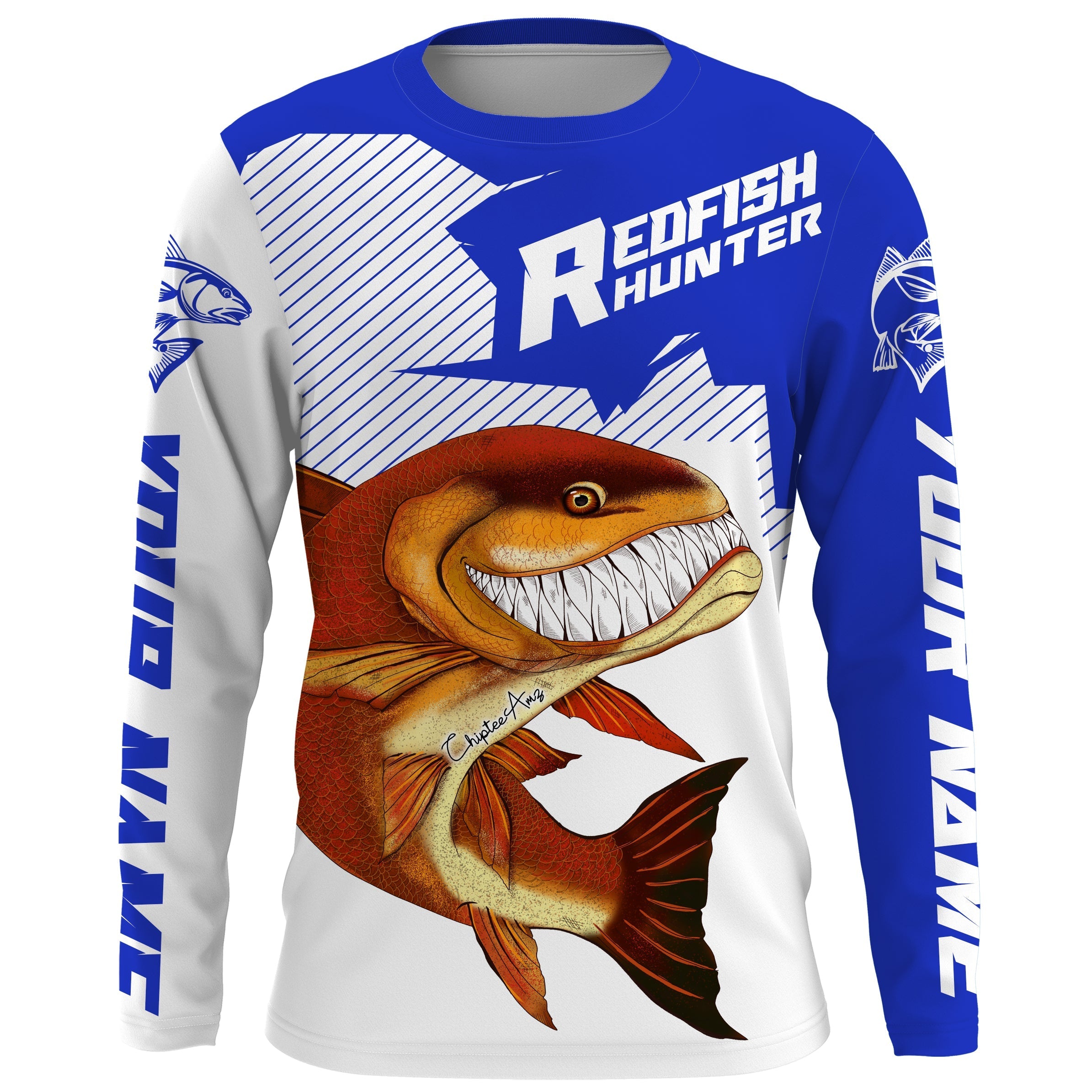 angry-redfish-custom-long-sleeve-performance-fishing-shirts-redfish-hunter-fishing-jerseys-blue-fishing-long-sleeve-shirts