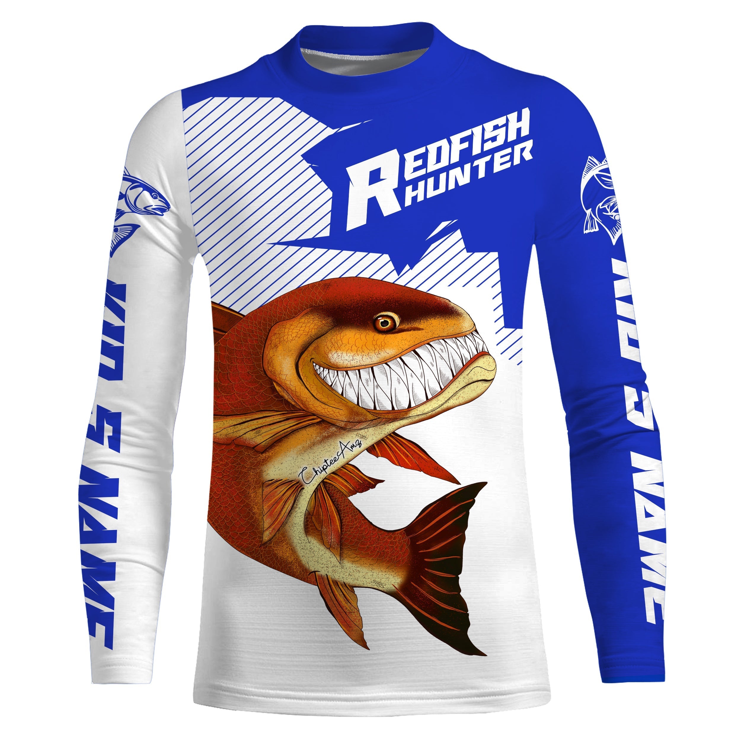 angry-redfish-custom-long-sleeve-performance-fishing-shirts-redfish-hunter-fishing-jerseys-blue-fishing-long-sleeve-shirts