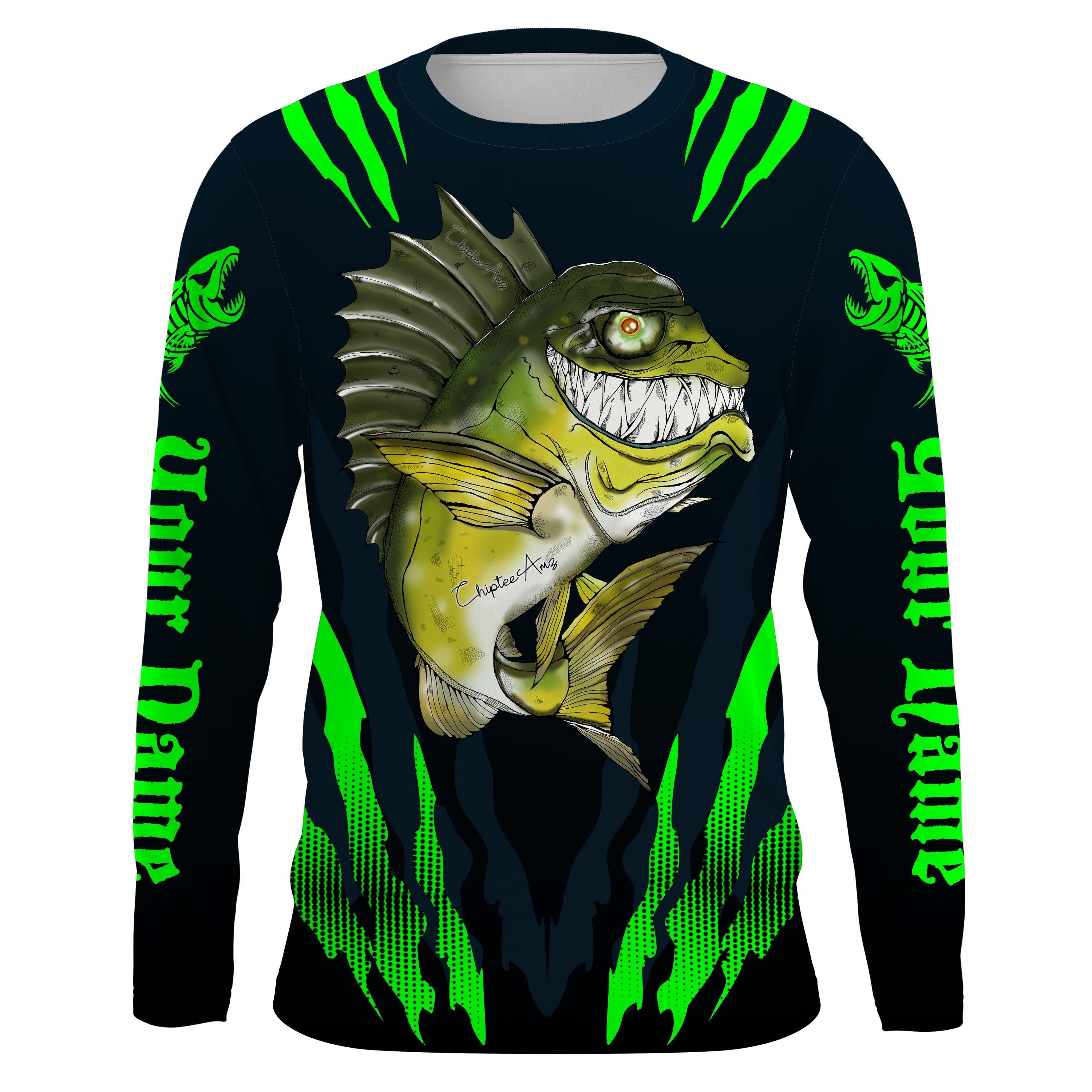 angry-bass-fishing-custom-long-sleeve-fishing-shirts-bass-fish-reaper-fishing-jerseys-green-fishing-long-sleeve-shirts