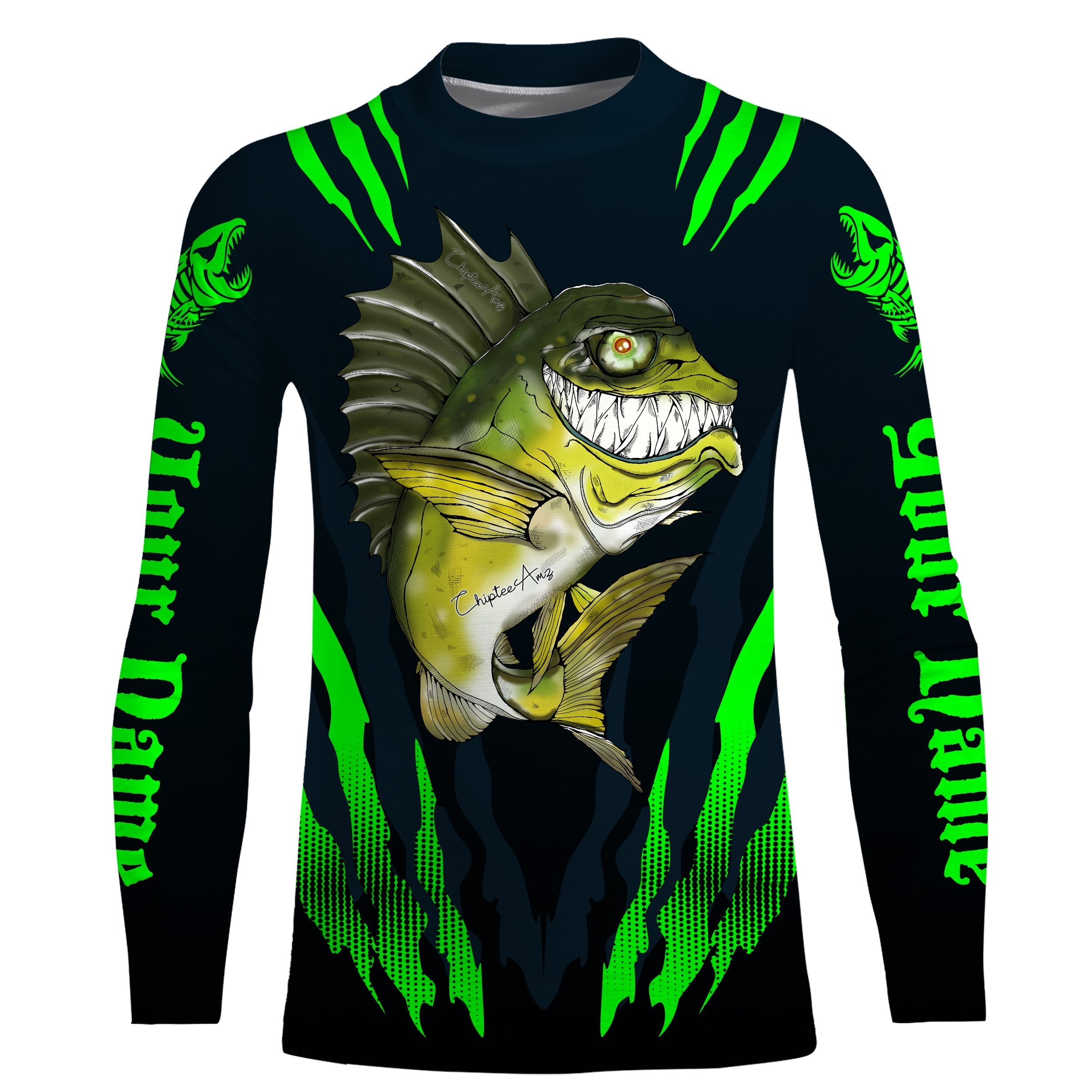 angry-bass-fishing-custom-long-sleeve-fishing-shirts-bass-fish-reaper-fishing-jerseys-green-fishing-long-sleeve-shirts