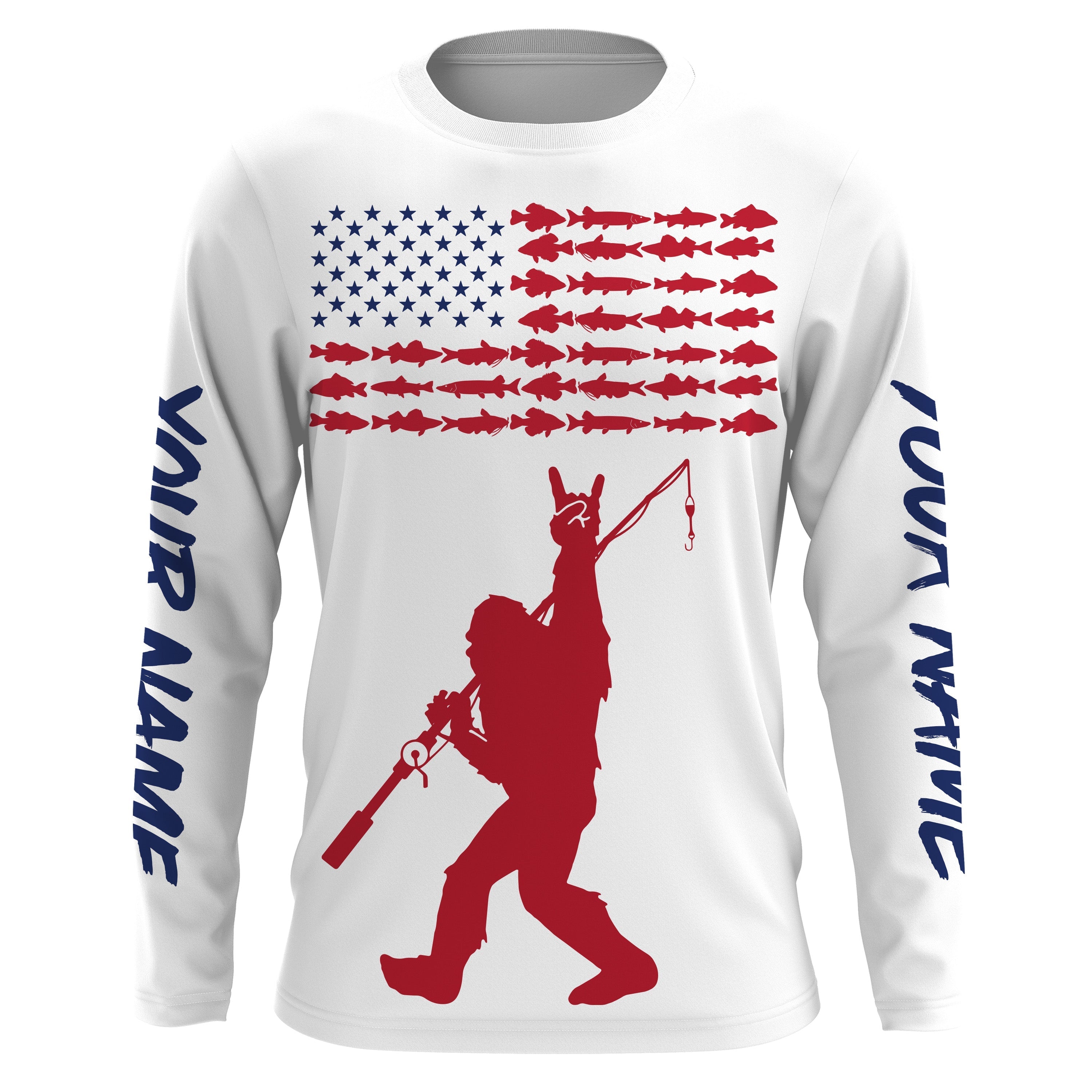 amerian-fishing-us-flag-patriotic-freshwater-fish-bigfoot-fishing-custom-name-3d-tournament-fishing-shirts-uv-protection-upf-30-fishing-long-sleeve-shirts