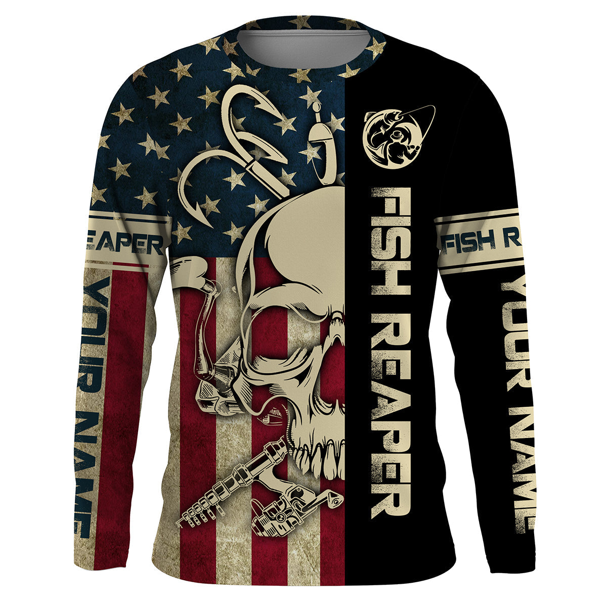 american-flag-fish-reaper-fishing-patriotic-custom-name-uv-protection-fishing-jersey-shirts-apparel-fishing-long-sleeve-shirts