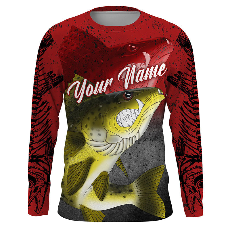 angry-walleye-fish-skeleton-fish-reaper-fishing-custom-name-walleye-long-sleeves-fishing-shirts-red-fishing-long-sleeve-shirts