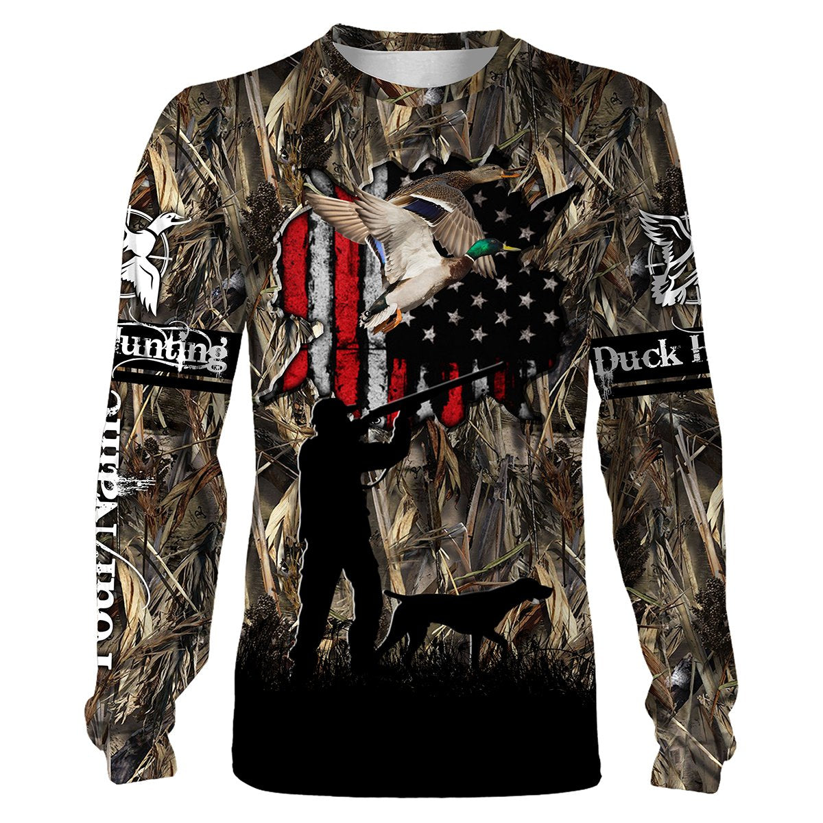 american-waterfowl-duck-hunting-camouflage-customize-name-3d-all-over-printed-shirts-personalized-hunting-gift-for-men-women-kid-fishing-long-sleeve-shirts