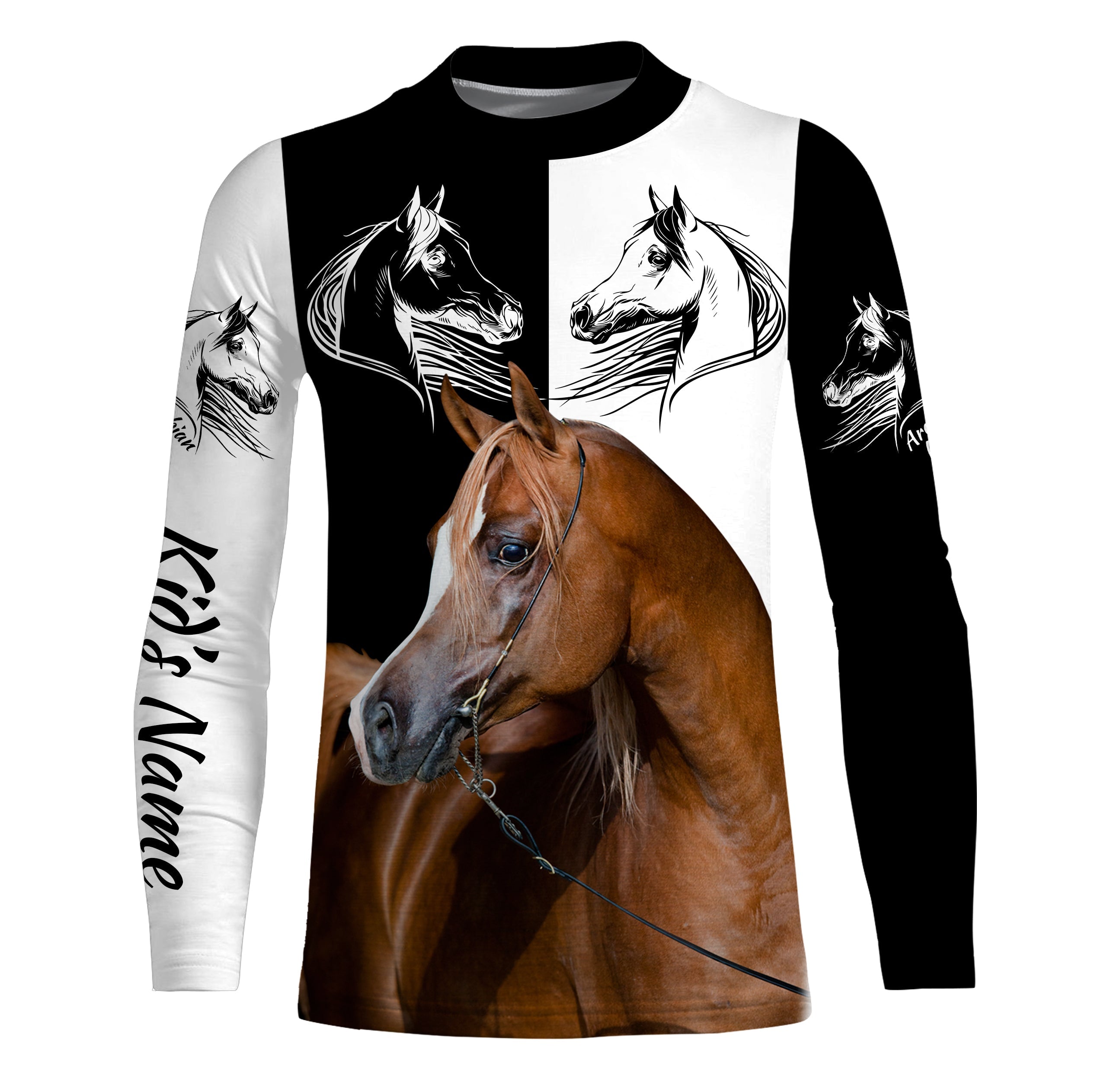 arabian-horse-customize-name-3d-all-over-printed-shirts-personalized-horse-shirt-for-girl-men-kid-gift-for-horse-lovers-fishing-long-sleeve-shirts