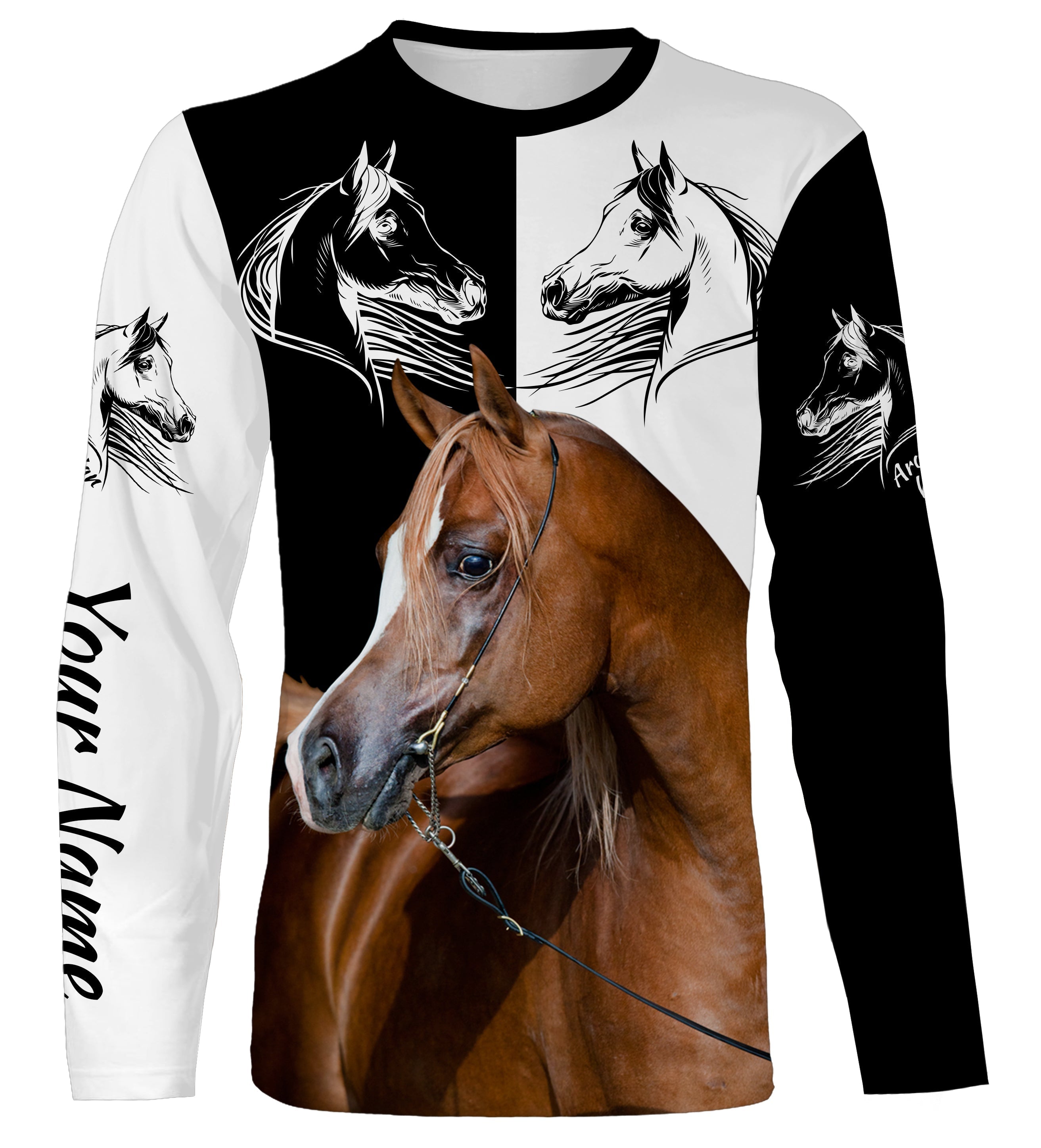 arabian-horse-customize-name-3d-all-over-printed-shirts-personalized-horse-shirt-for-girl-men-kid-gift-for-horse-lovers-fishing-long-sleeve-shirts