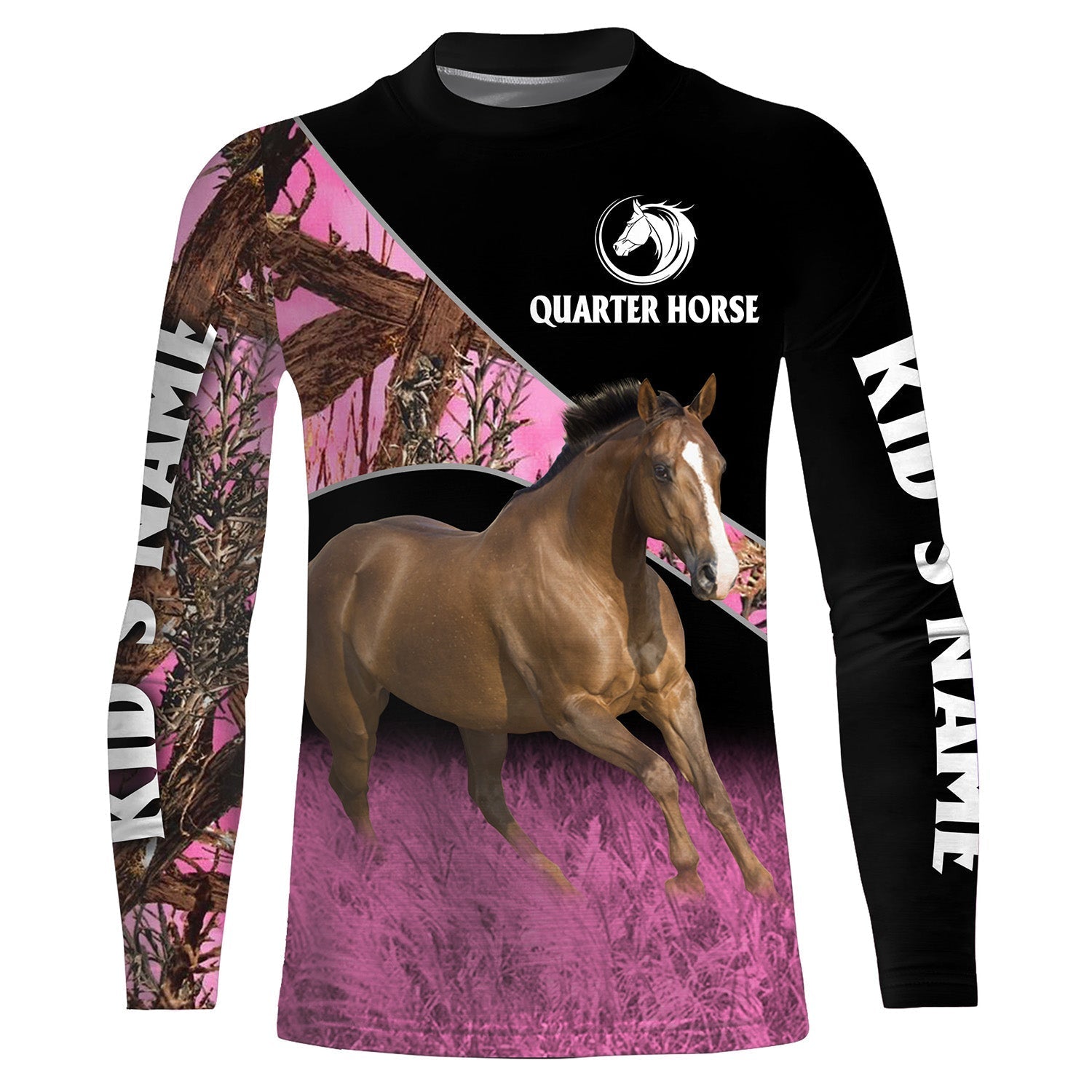 american-quarter-horse-pink-tree-camo-custom-name-full-printing-sweatshirt-hoodie-t-shirt-personalized-gift-for-horse-lovers-fishing-long-sleeve-shirts