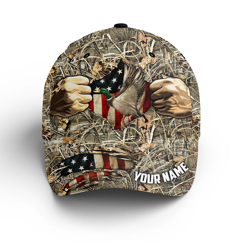 american-flag-duck-hunting-hats-waterfowl-camo-custom-adjustable-mesh-unisex-hunting-baseball-hat-fishing-classic-cap