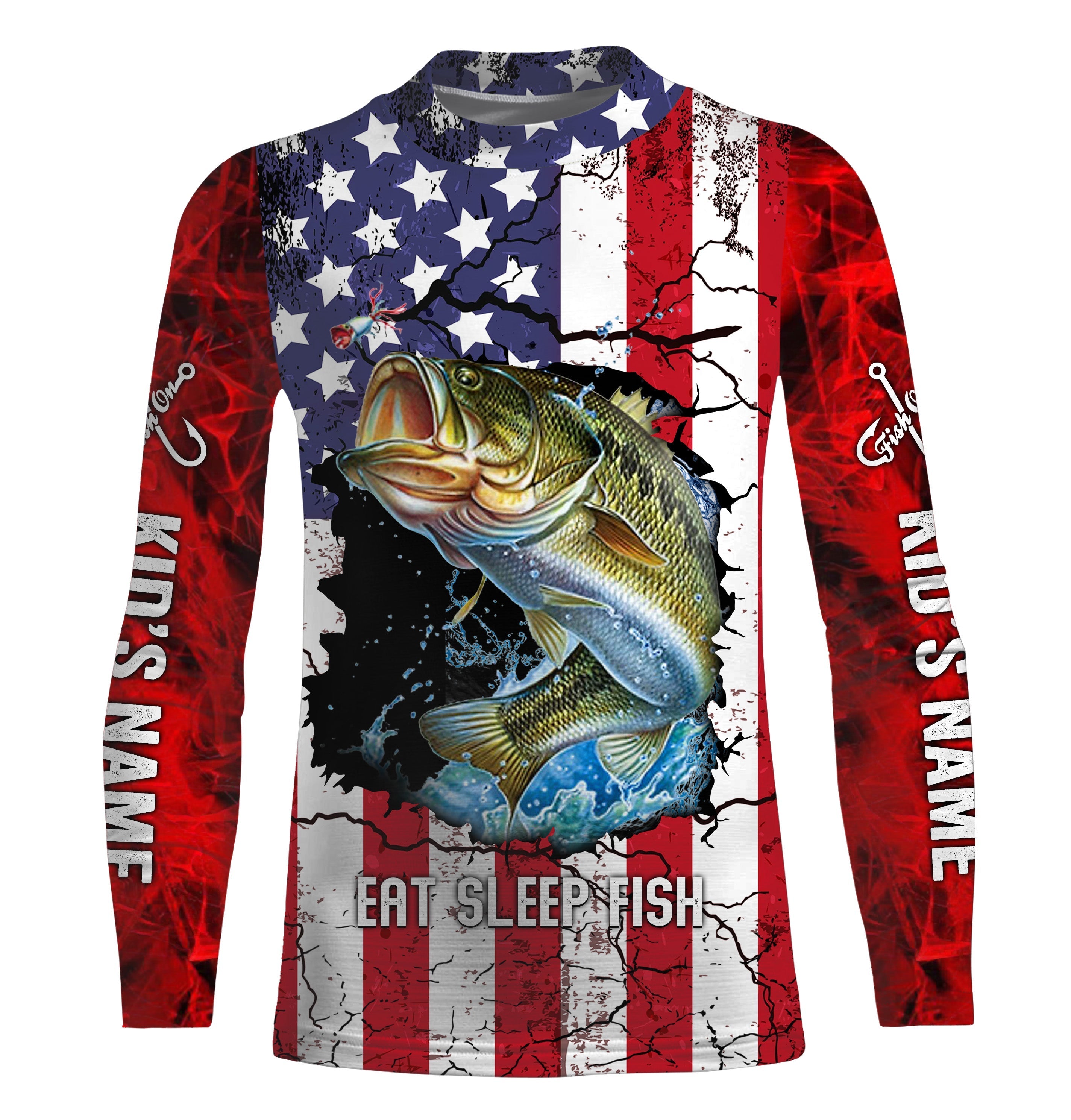 american-flag-4th-of-july-bass-fishing-eat-sleep-fish-custom-name-shirts-personalized-patriotic-fishing-gifts-fishing-long-sleeve-shirts