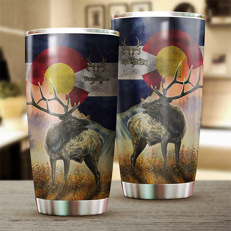 1pc-co-colorado-elk-hunting-customize-name-stainless-steel-tumbler-cup-gift-for-elk-hunters-fishing-tumbler