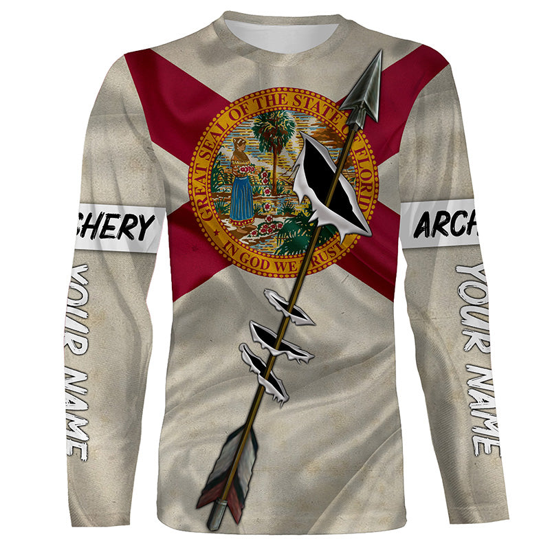 archery-bow-hunting-florida-flag-custom-name-3d-all-over-print-shirt-archers-gifts-for-adult-and-kid-fishing-long-sleeve-shirts