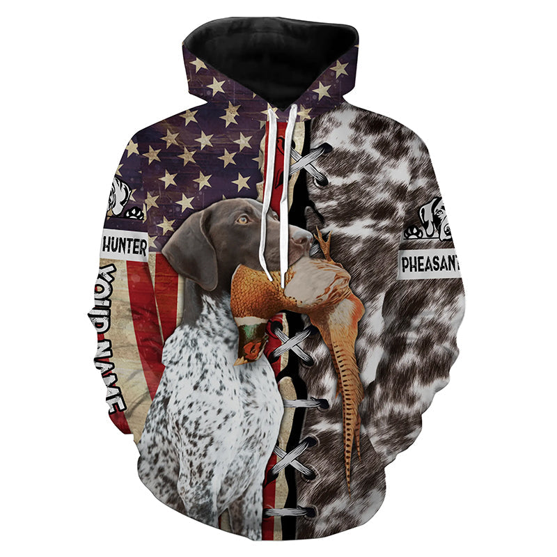 american-flag-pheasant-hunting-with-german-shorthaired-pointer-gsp-personalized-name-3d-zip-hoodie-gift-for-hunter-fishing-hoodie