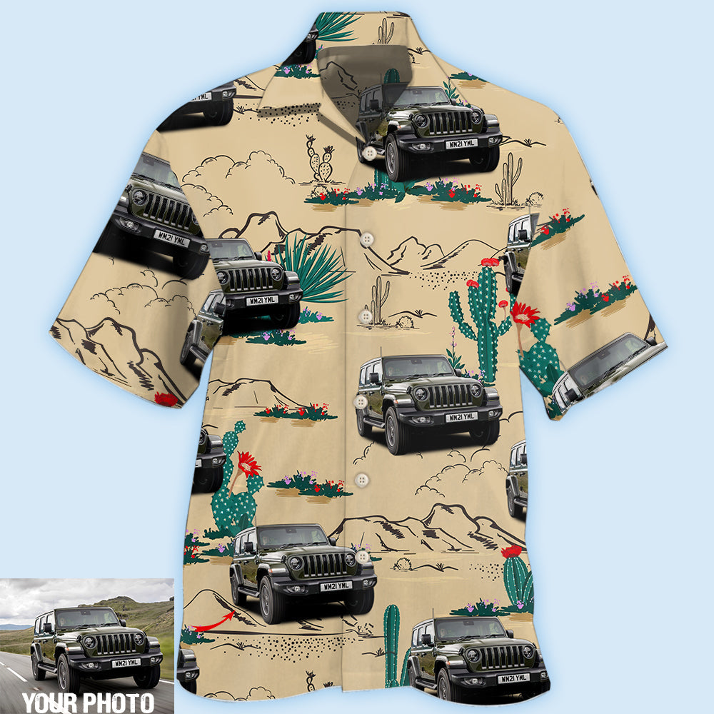 jeep-cactus-in-desert-custom-photo-hawaiian-shirt