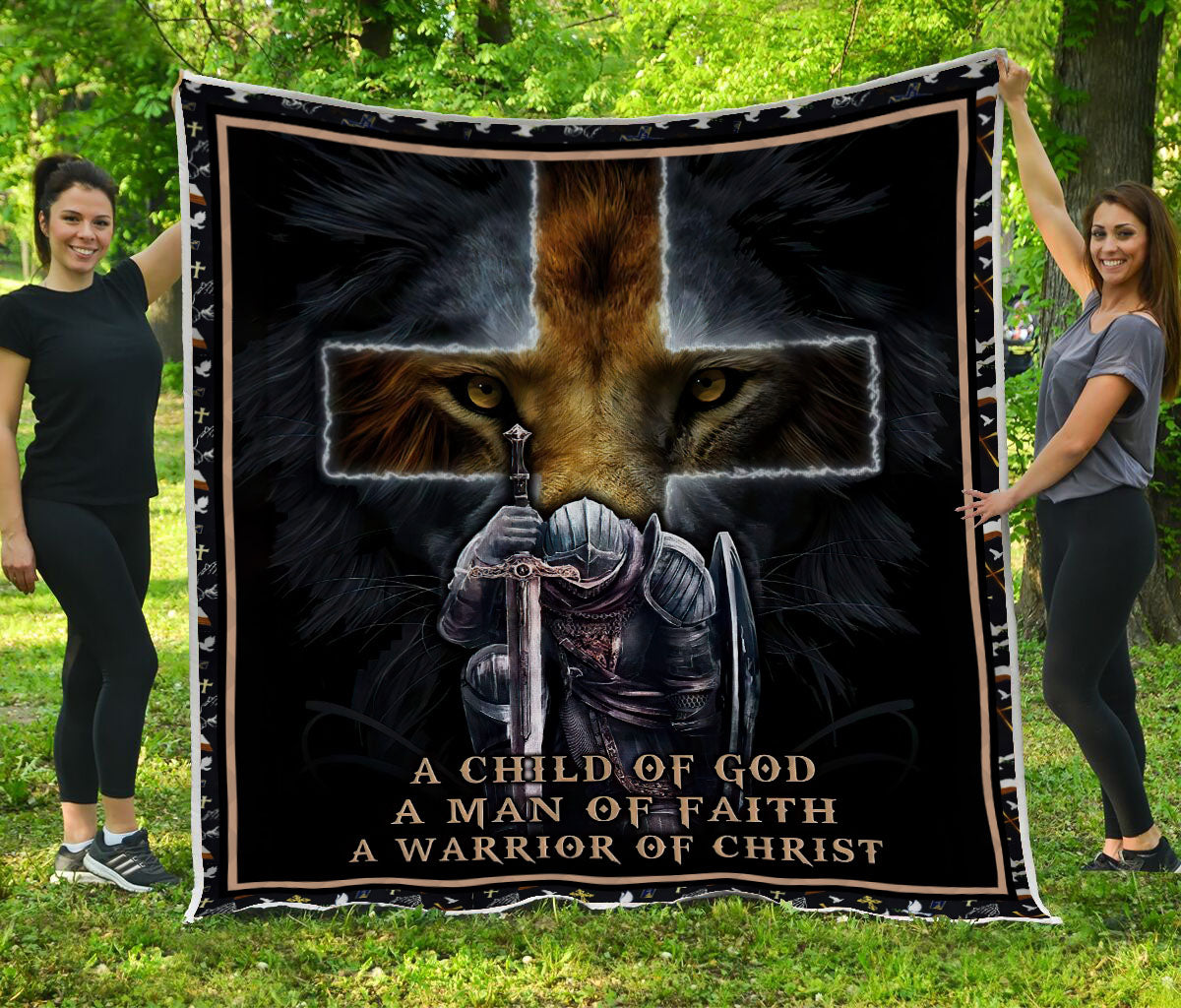 a-warrior-of-christ-and-lion-blanket-and-quilt