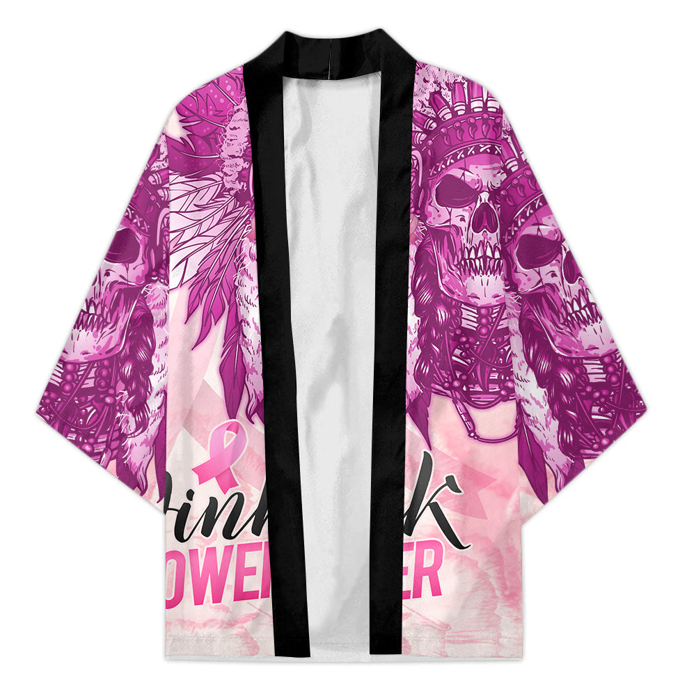 pink-power-breast-cancer-kimono-never-give-up-native-american-skull