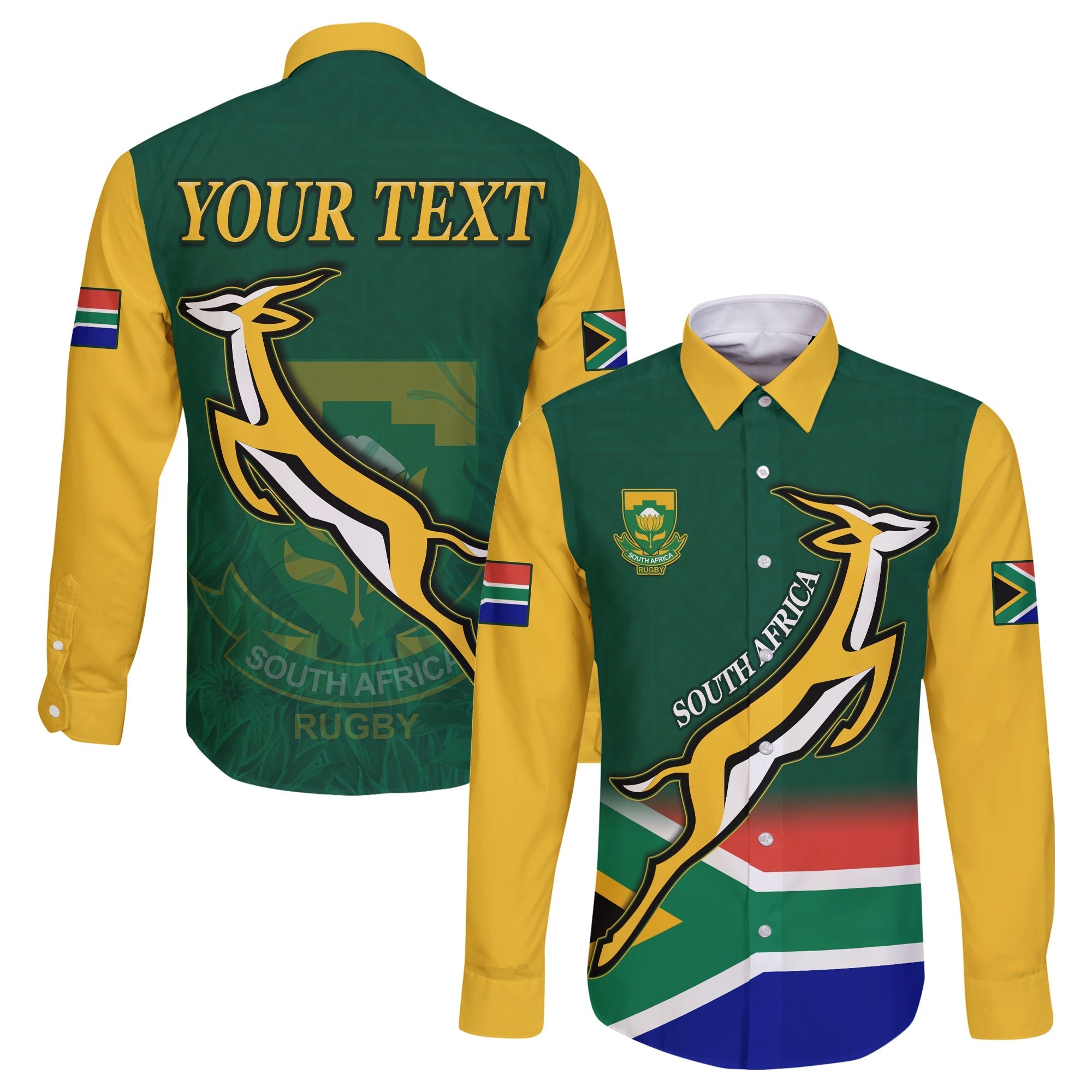 custom-personalised-south-africa-rugby-long-sleeve-button-shirt-springboks-champion-bokke-african-pattern-go-bokke