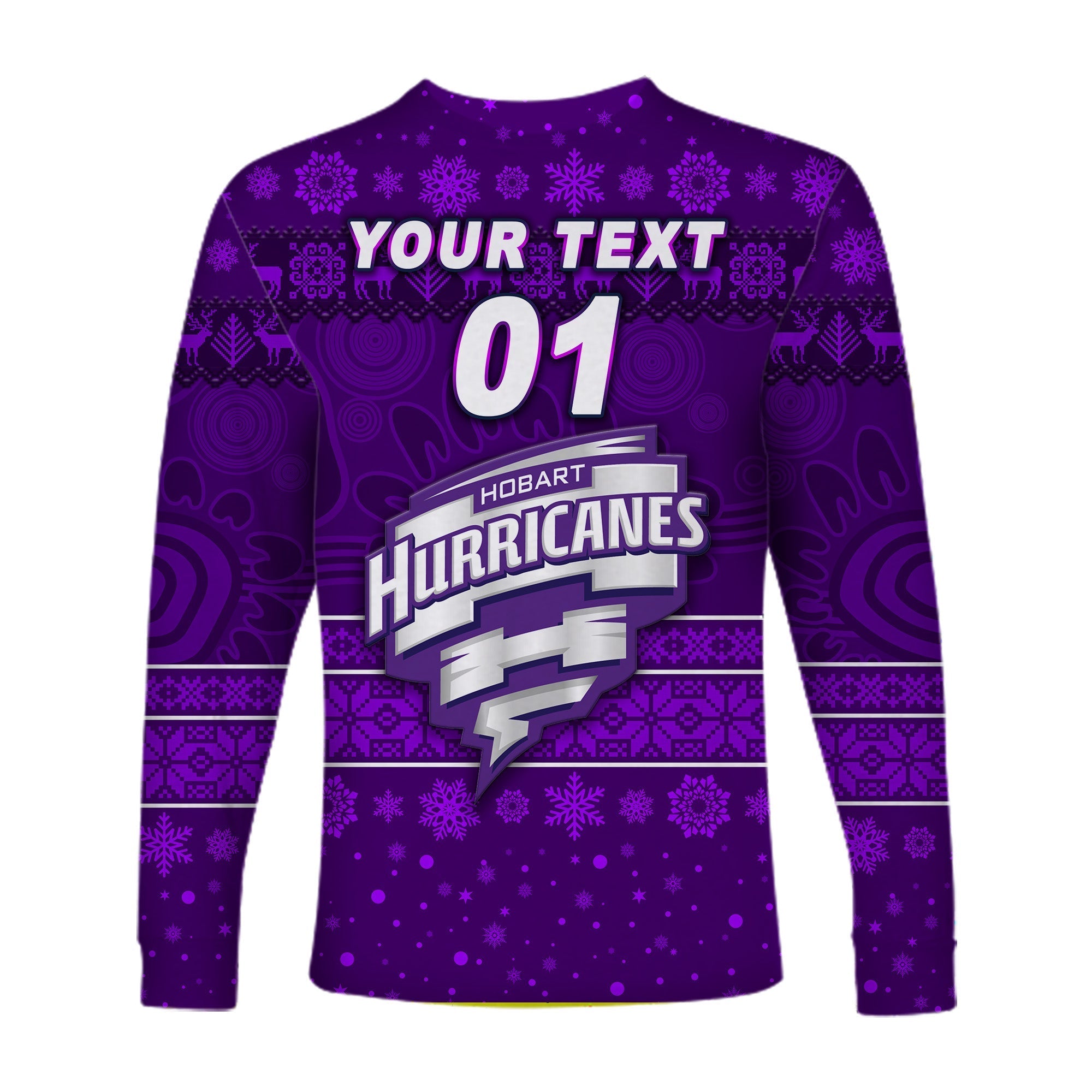 custom-personalised-hobart-hurricanes-long-sleeve-shirt-christmas-simple-style-lt8