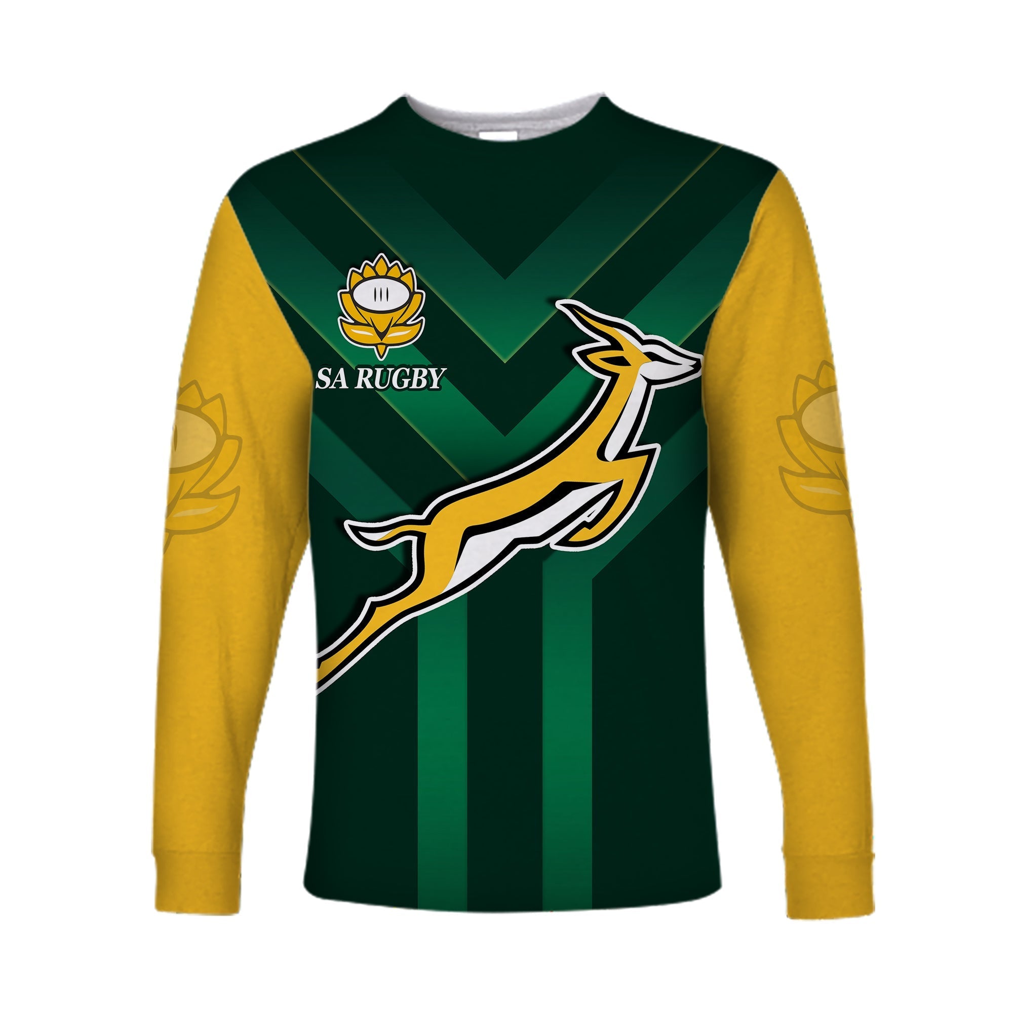 custom-text-and-number-south-africa-rugby-long-sleeve-shirt-springboks-king-protea-go-bokke