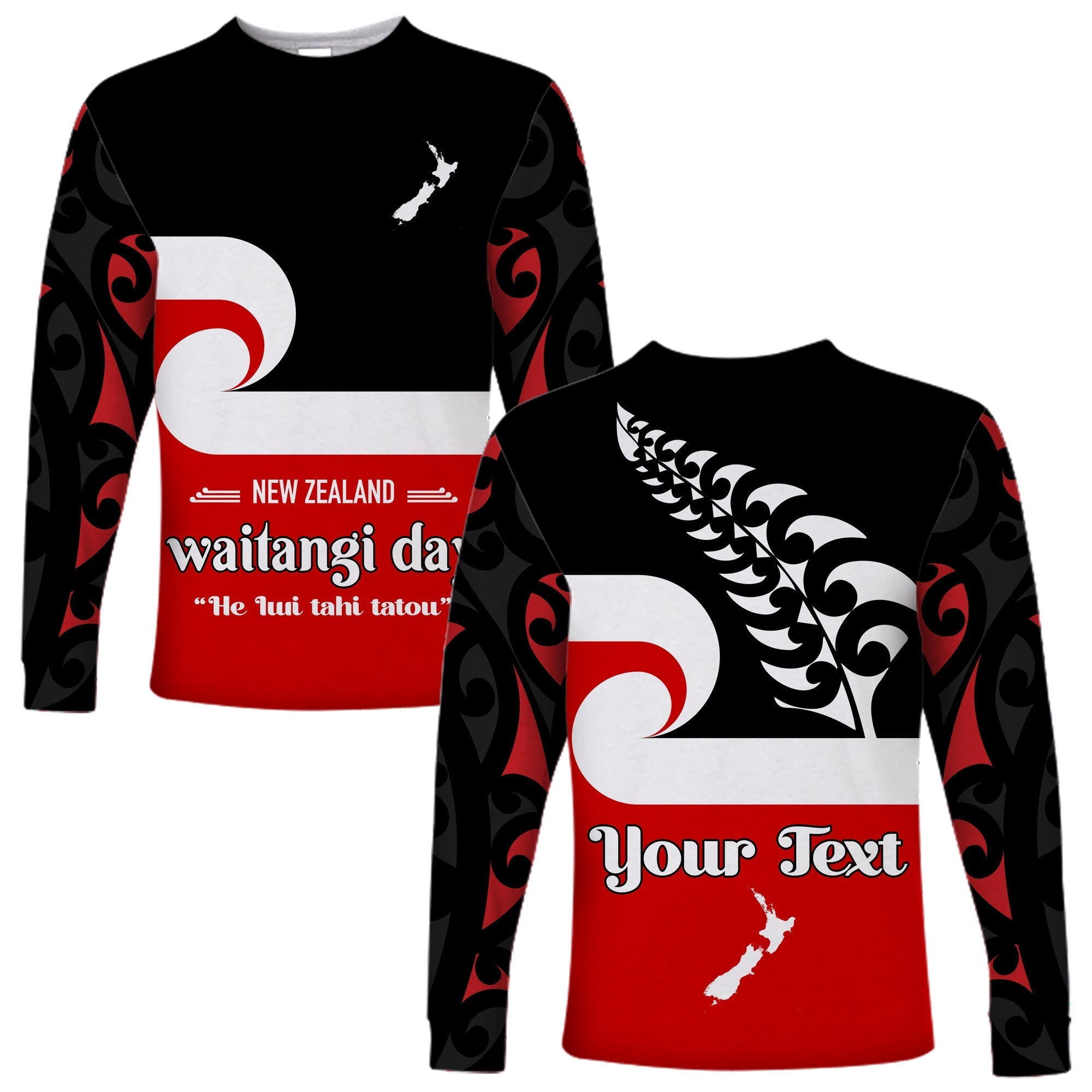 custom-personalised-waitangi-day-long-sleeve-shirt-maori-fern-and-tino-rangatiratanga-flag-lt13