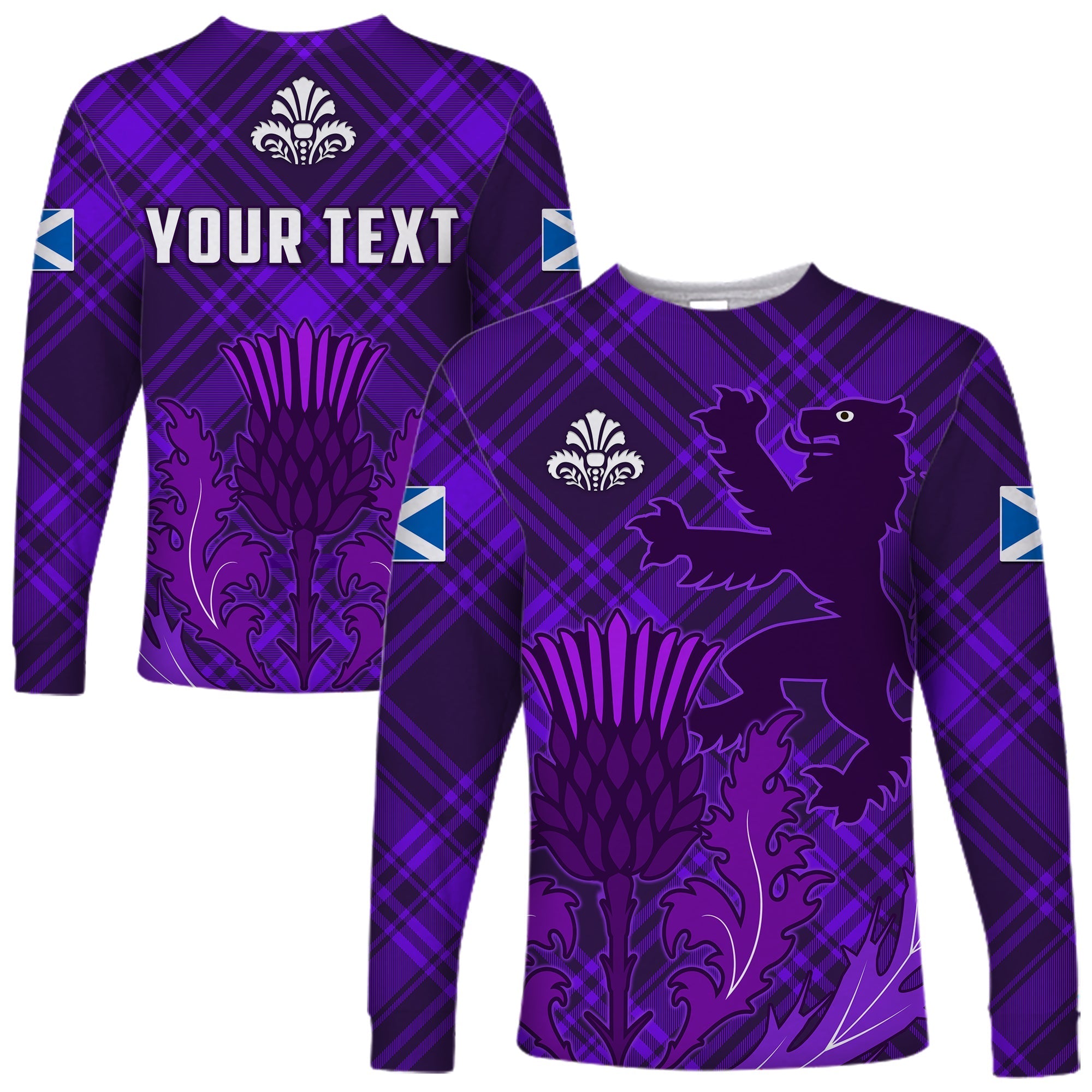 custom-personalised-scotland-long-sleeve-shirt-thistle-scottish-be-unique-lt13