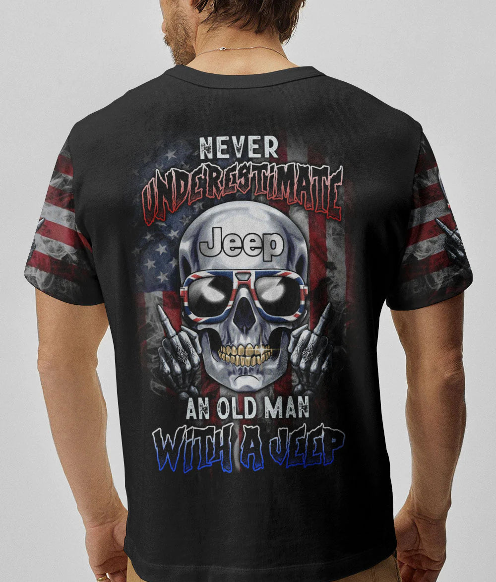 never-underestimate-an-old-man-skull-t-shirt