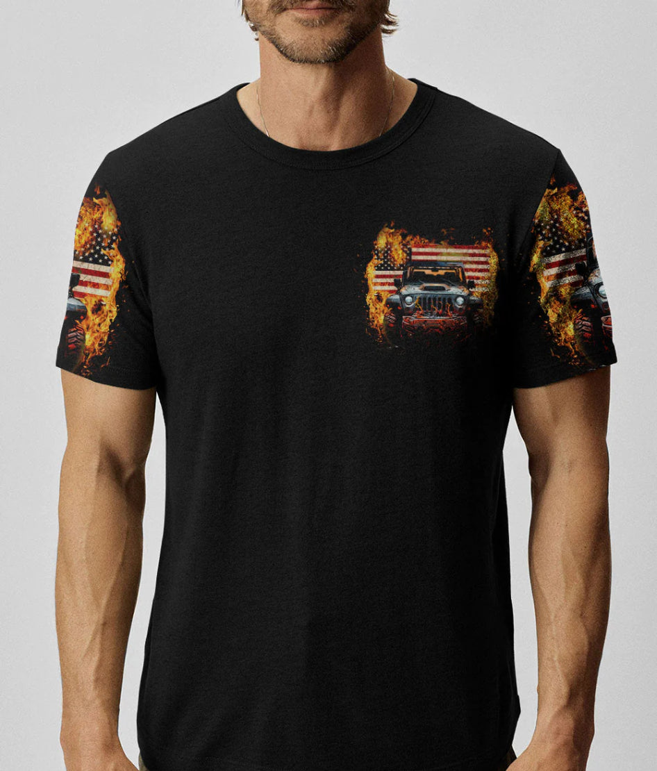 im-the-black-jeep-of-the-family-fire-american-flag-t-shirt