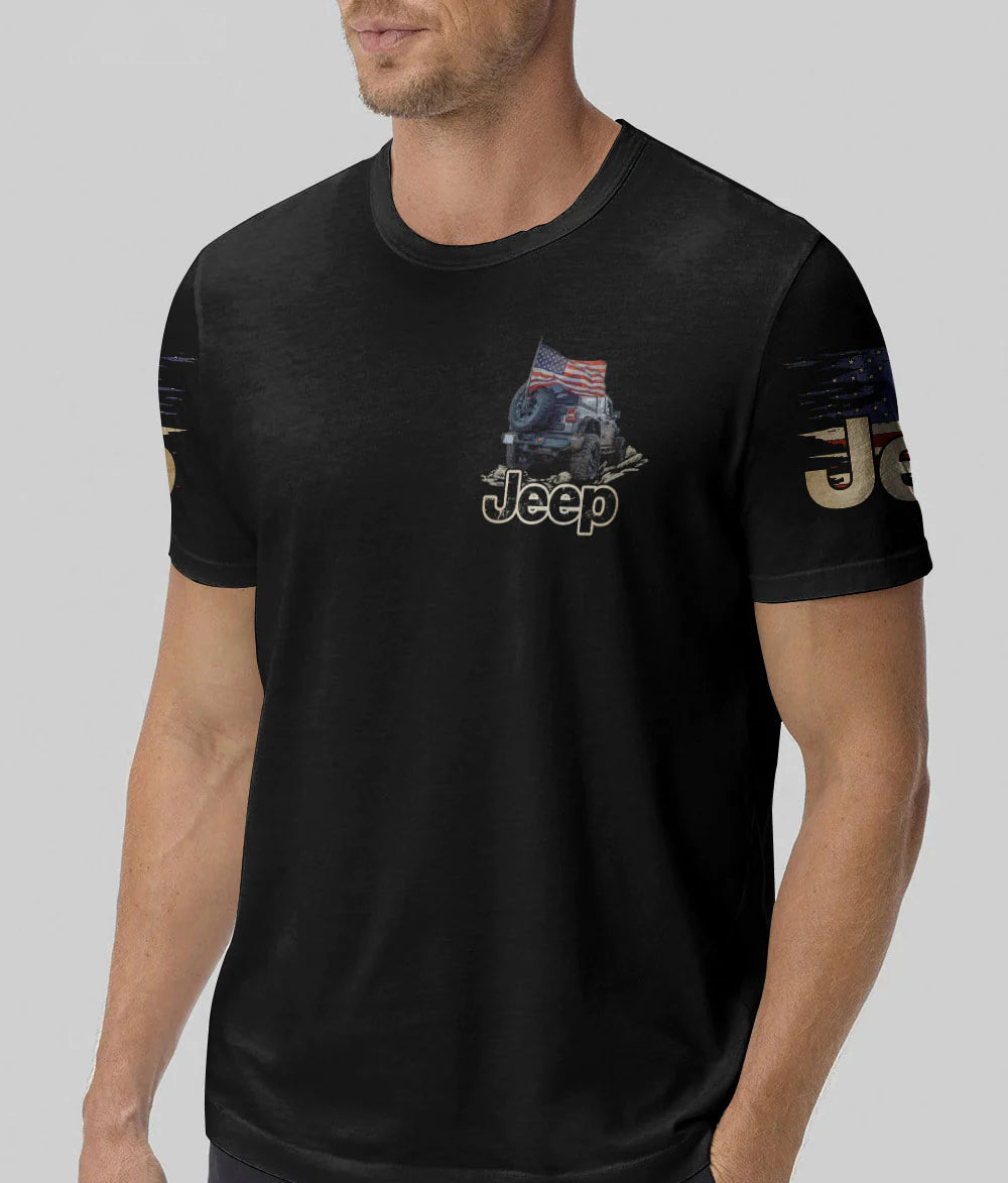 jeep-because-im-too-lazy-american-flag-t-shirt